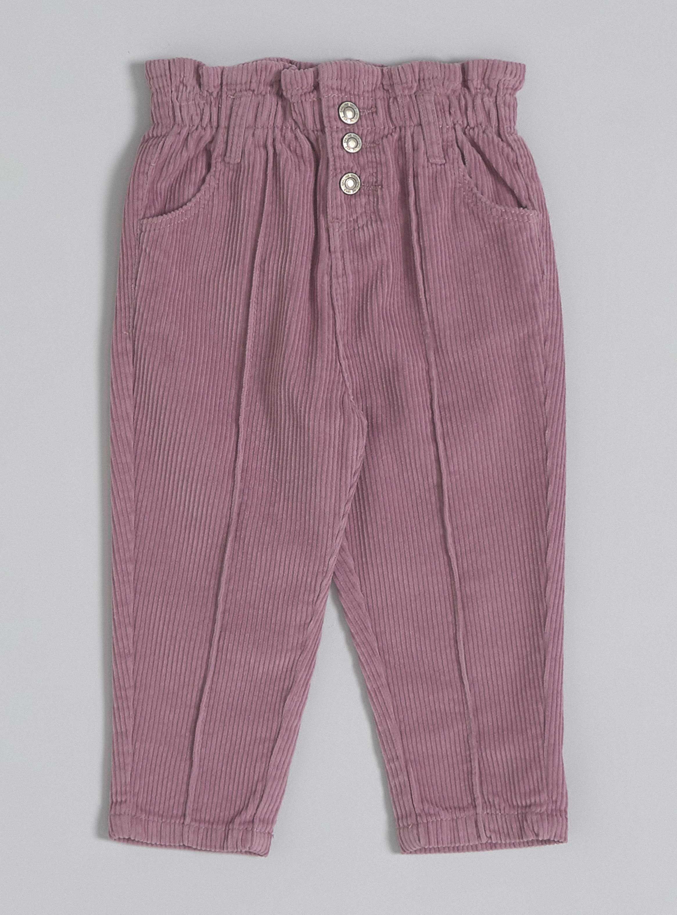 Pantalón Cintura Paper Bag Cotelé-0