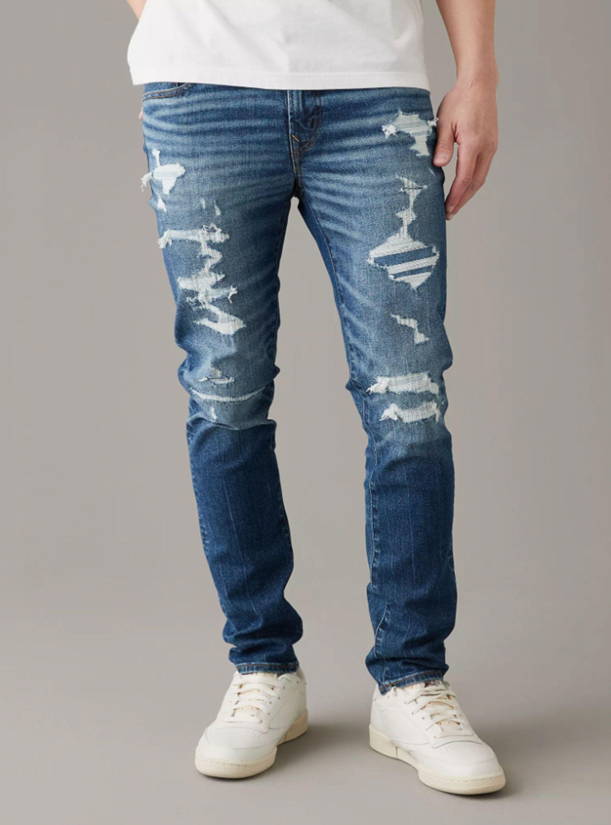 Jeans AirFlex+ Skinny Jean Ultrasuave con Parches-0