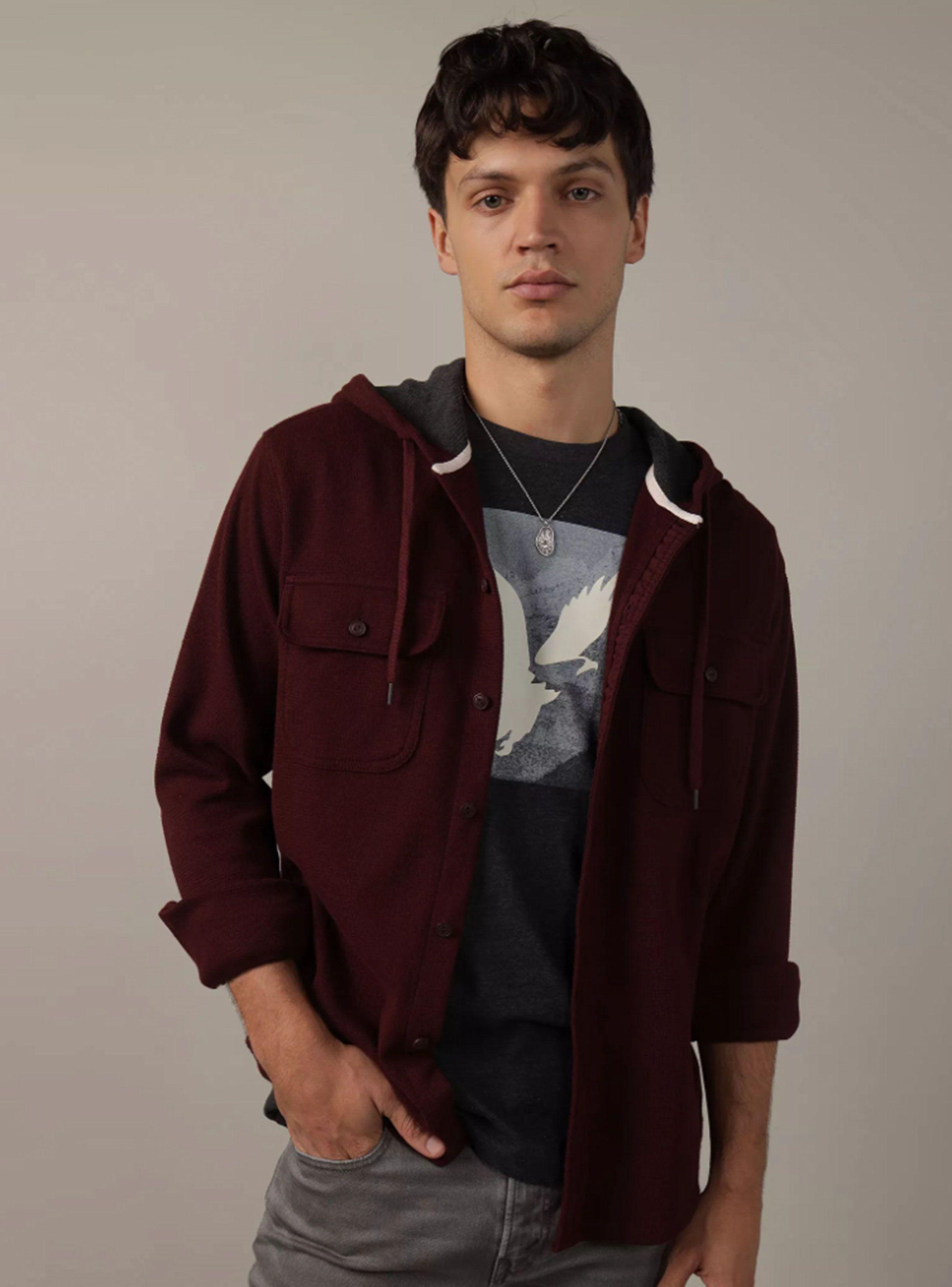 Camisa Estilo Polerón con Gorro-0