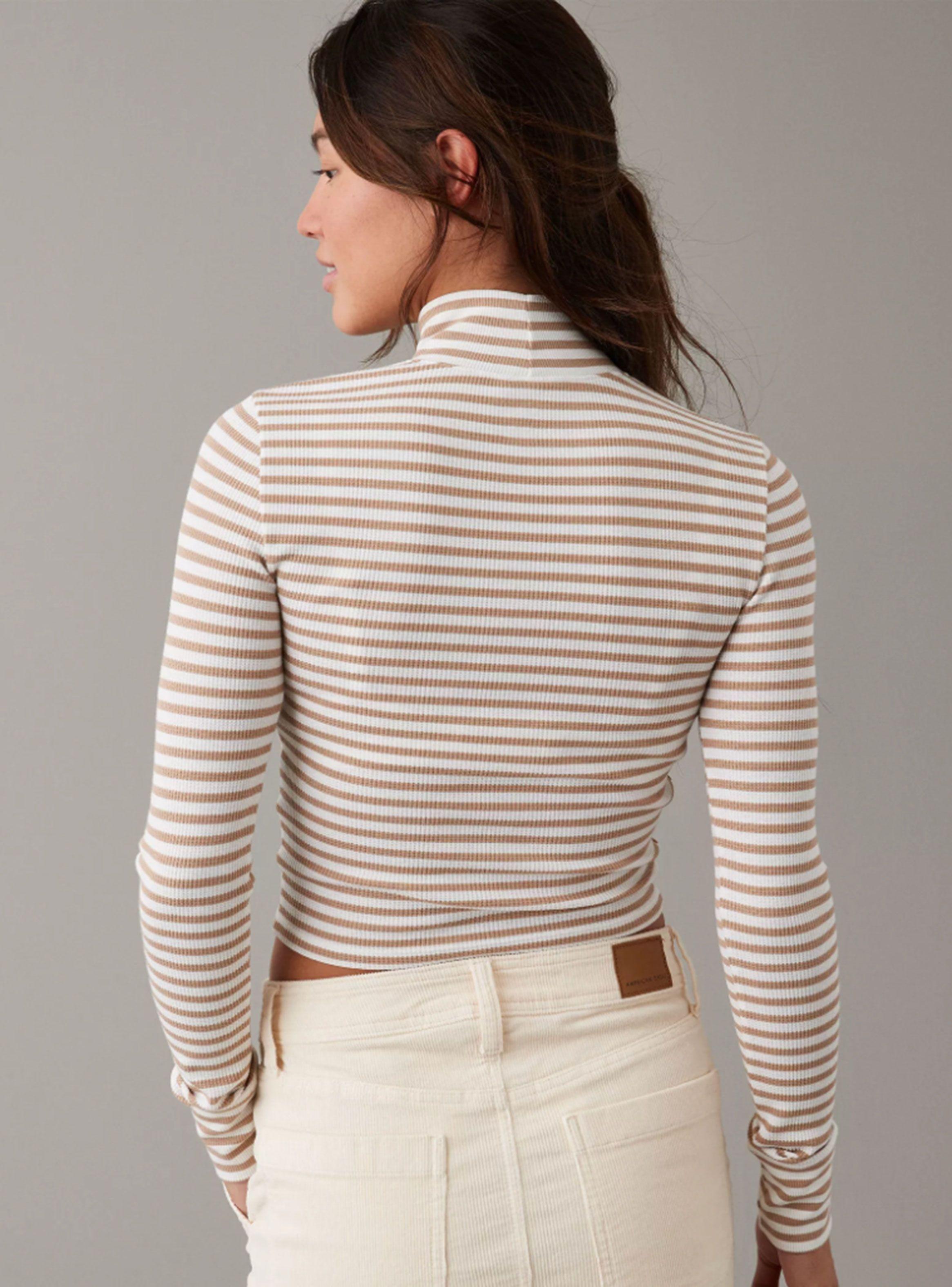 Polera Baby Corta De Manga Larga Con Cuello Alto-1