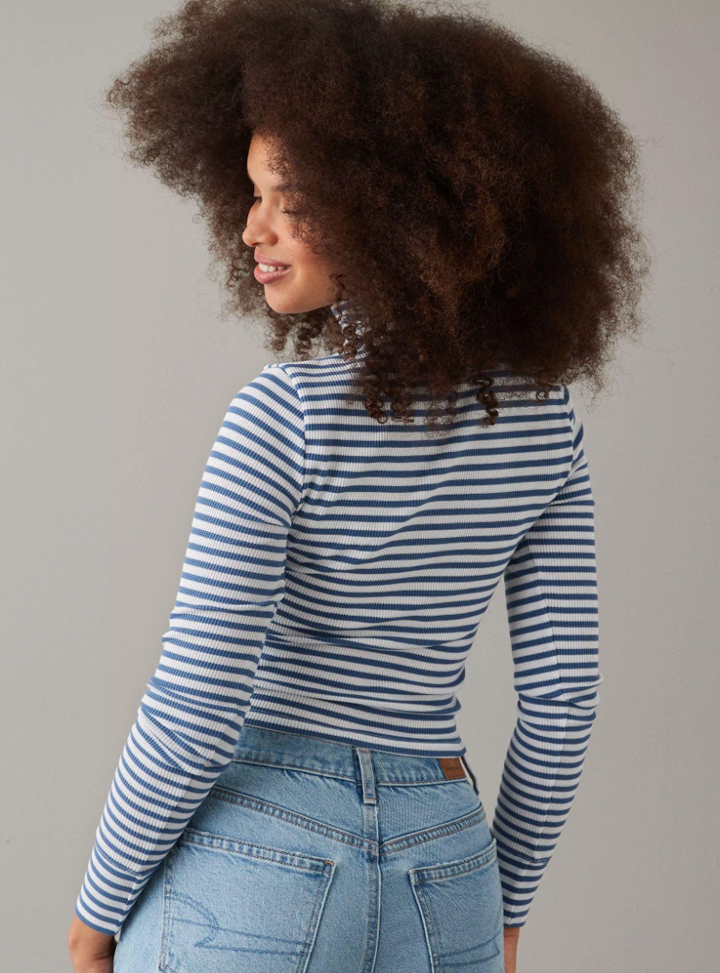 Polera Hey Baby Corta De Manga Larga Con Cuello Alto-1