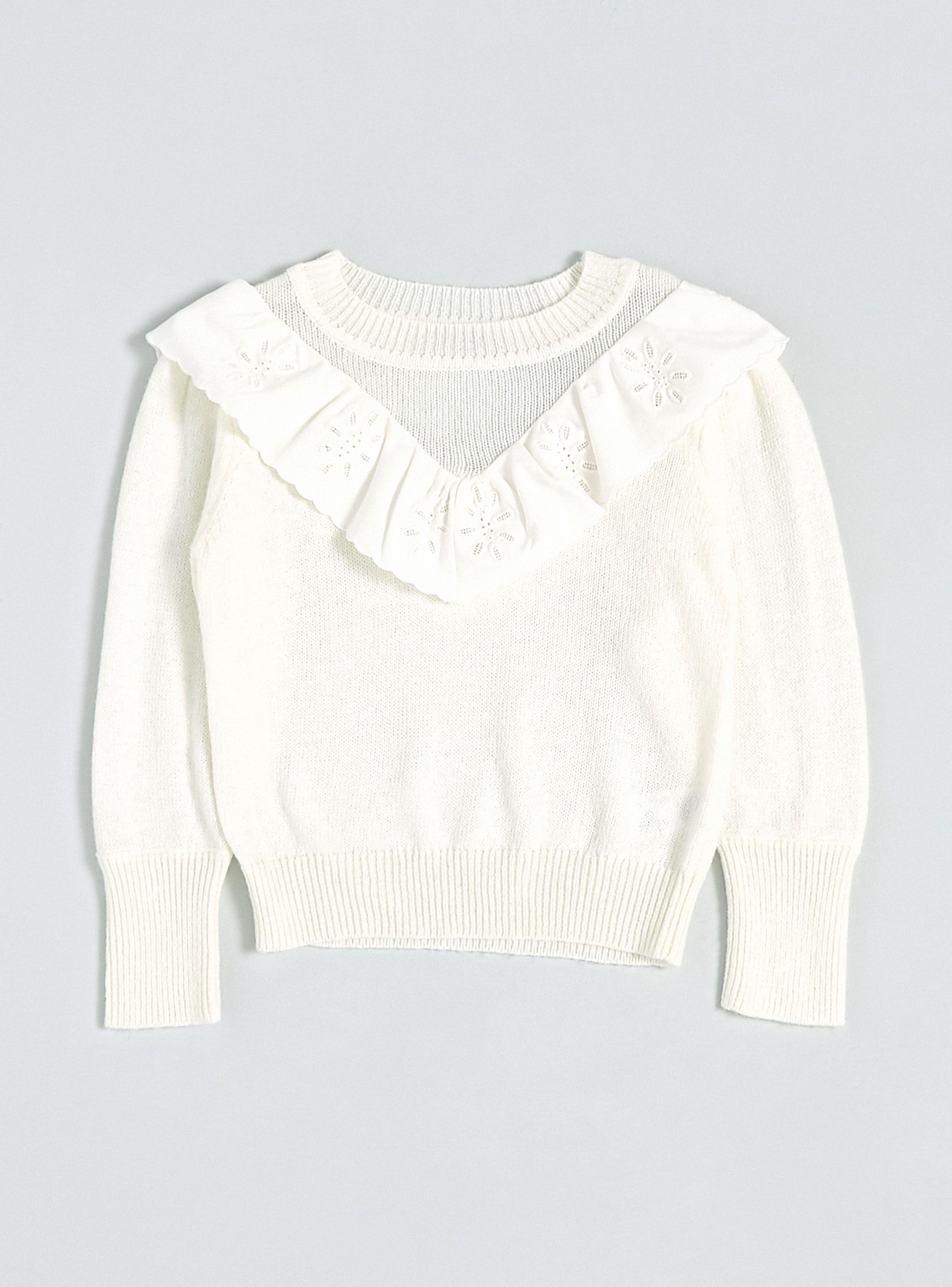 Sweater Ribete con Volantes Moda-0