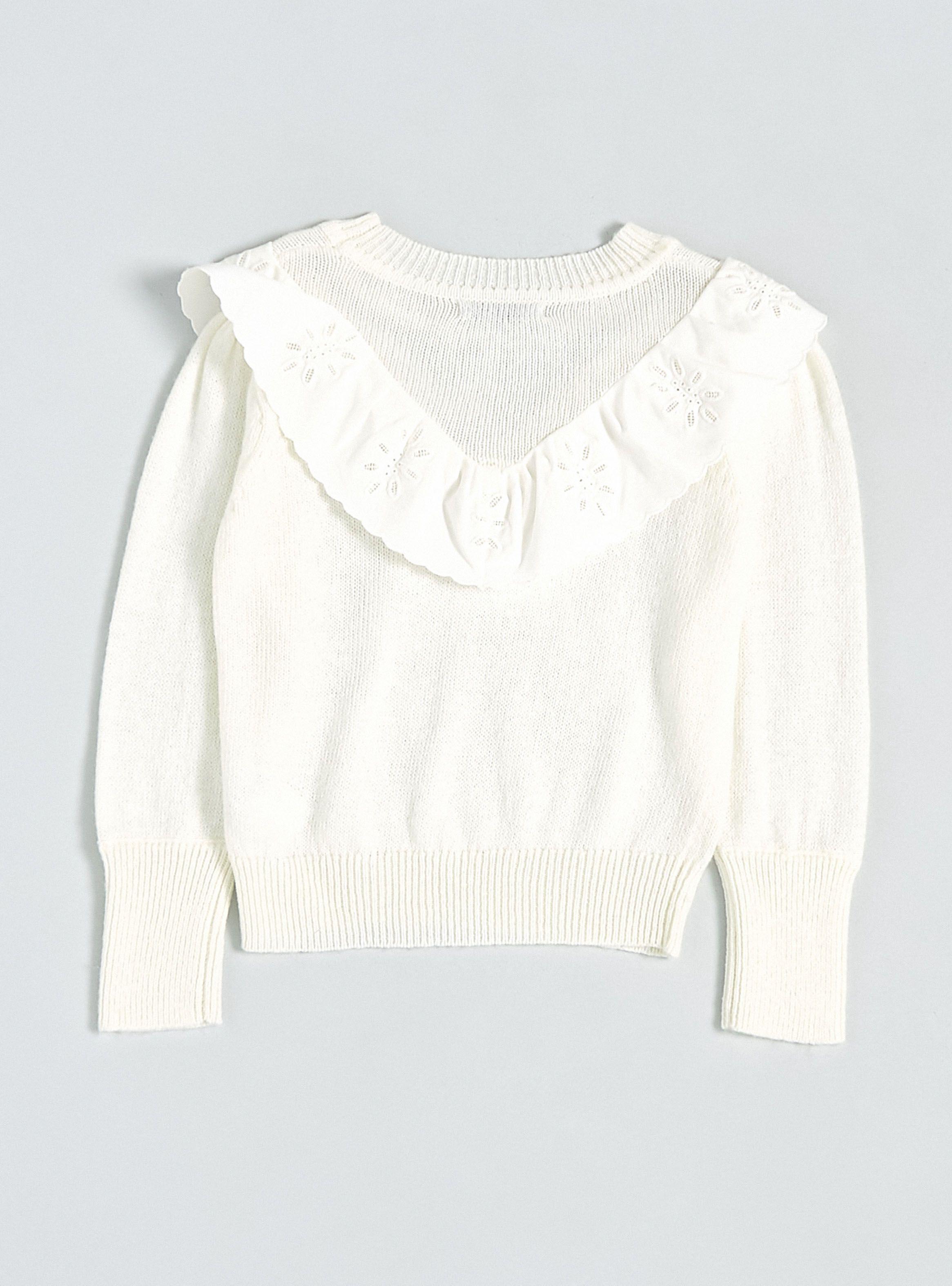 Sweater Ribete con Volantes Moda-1