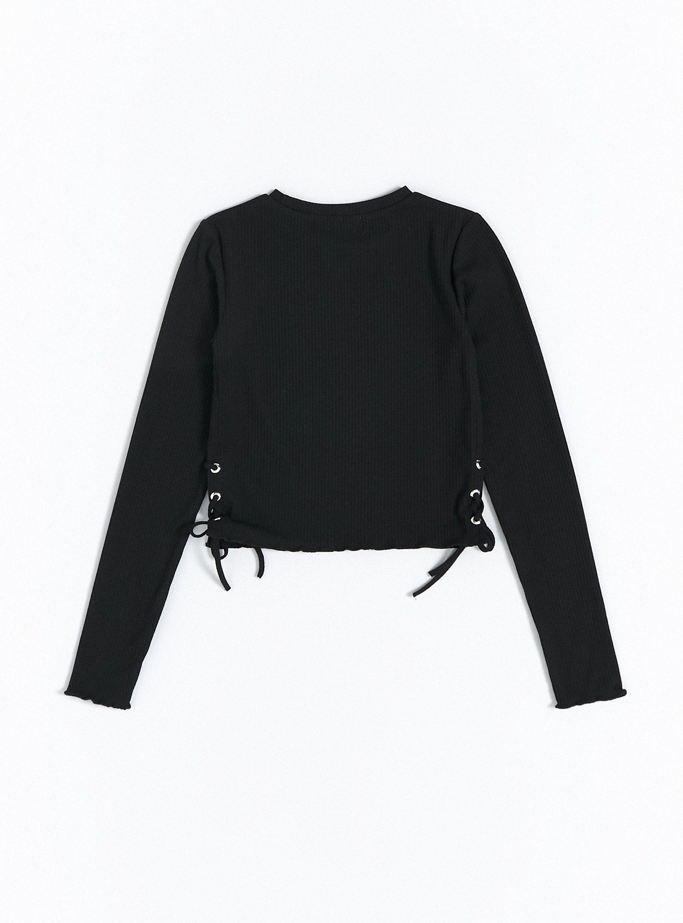 Polera con Ojetillos y Cordón A Los Costados-3