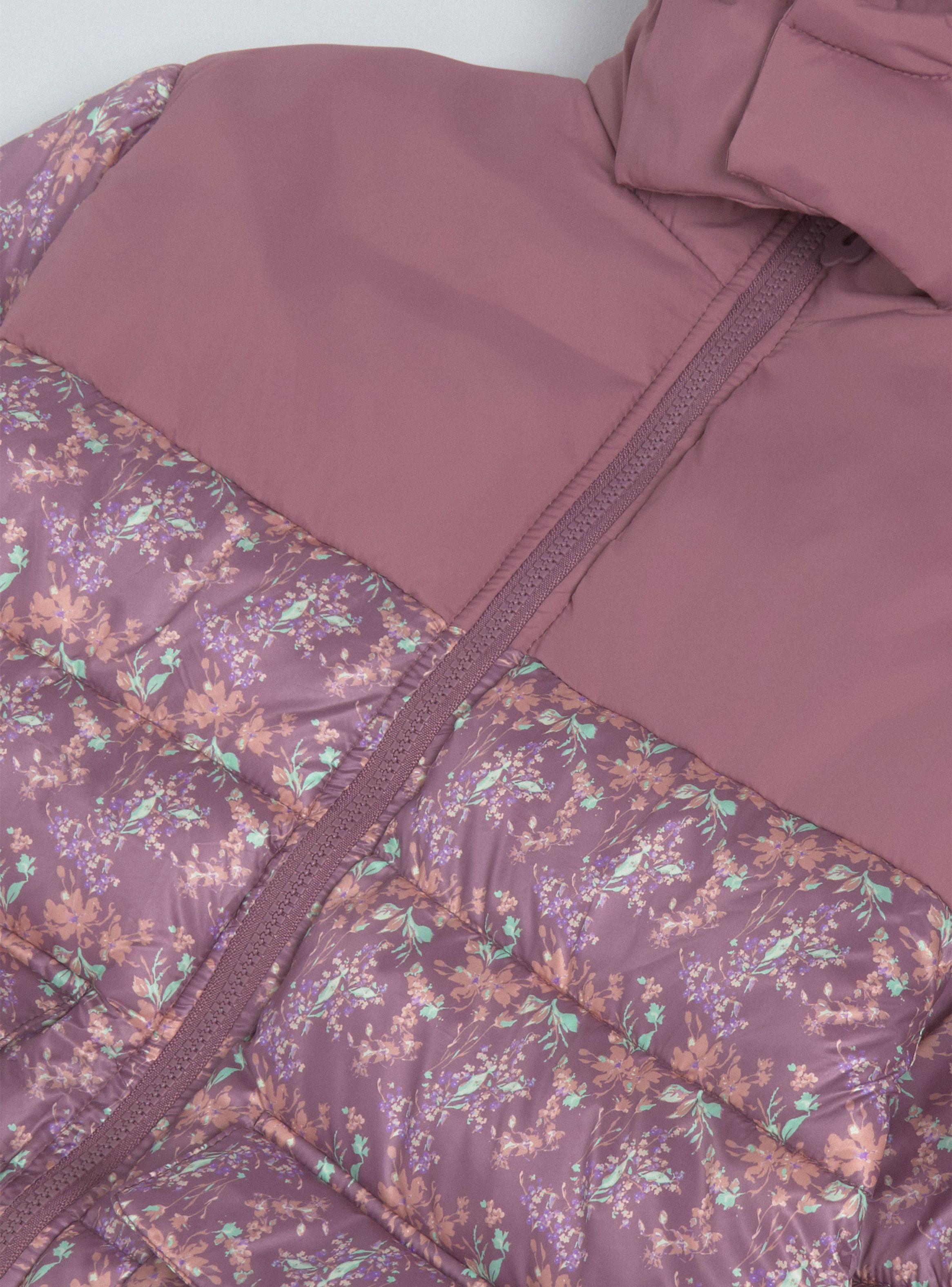 Parka Larga Estampada y con Capucha-2