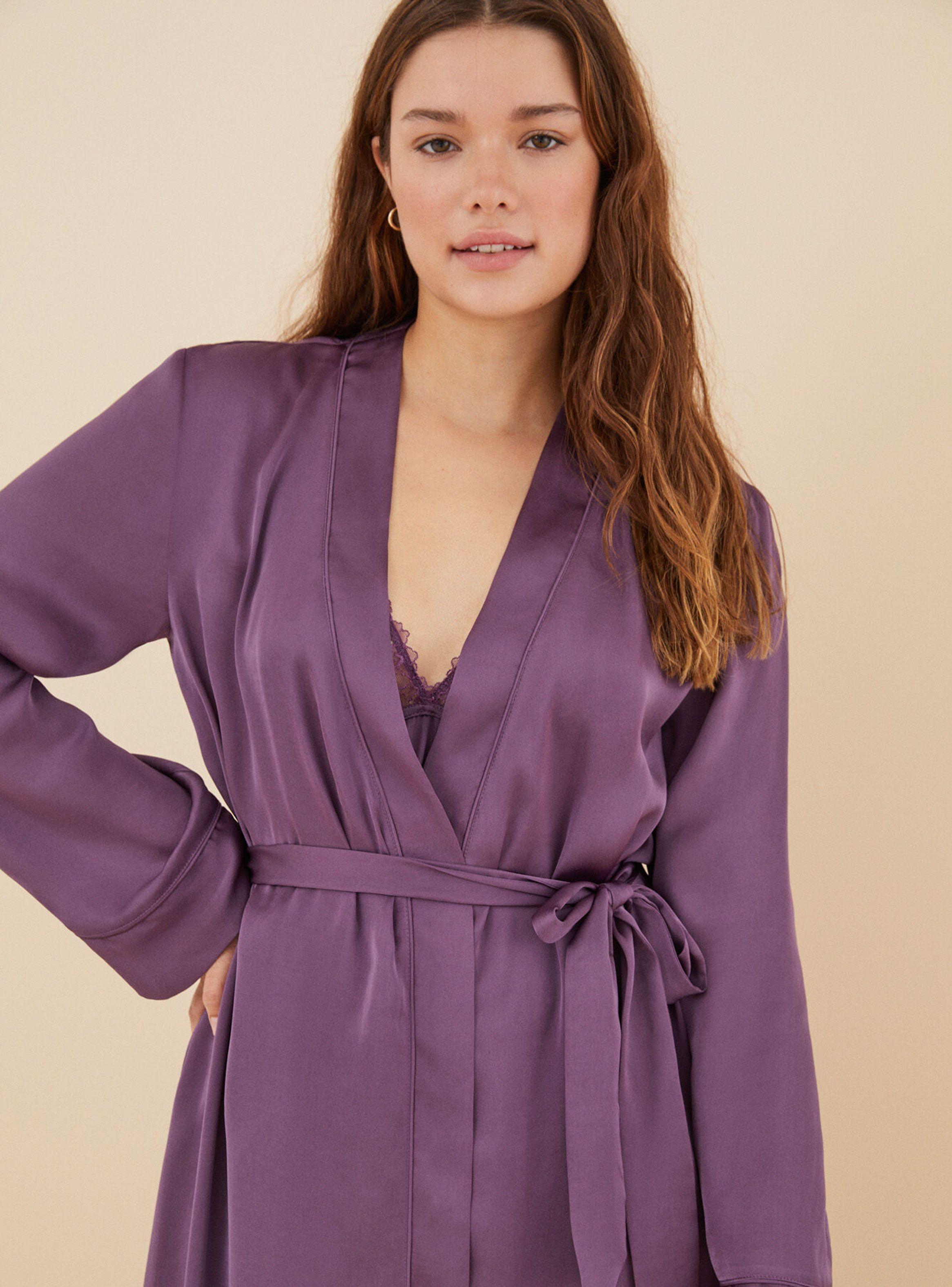 Bata Larga Satín Kimono Sedoso-2