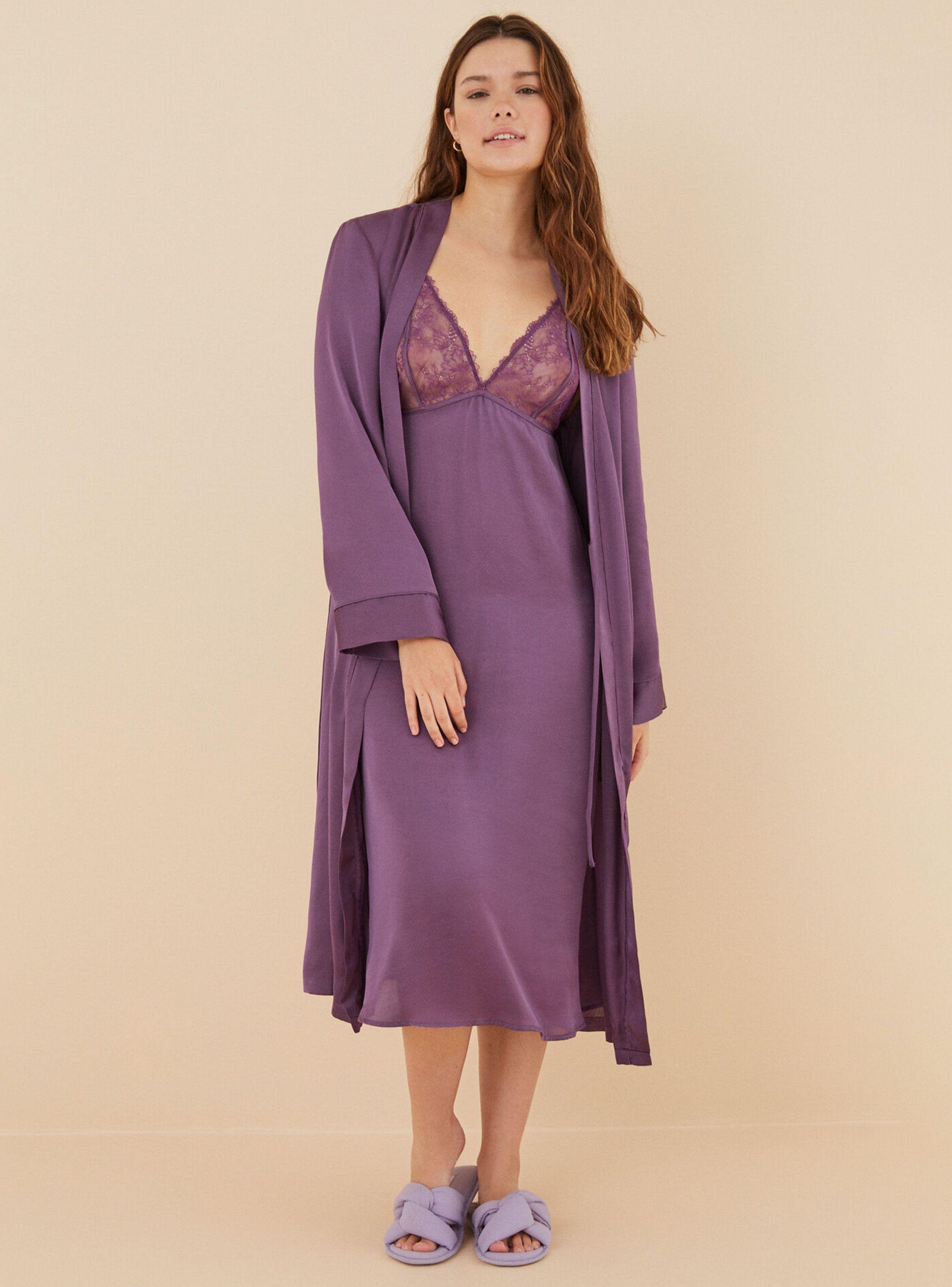 Bata Larga Satín Kimono Sedoso-3