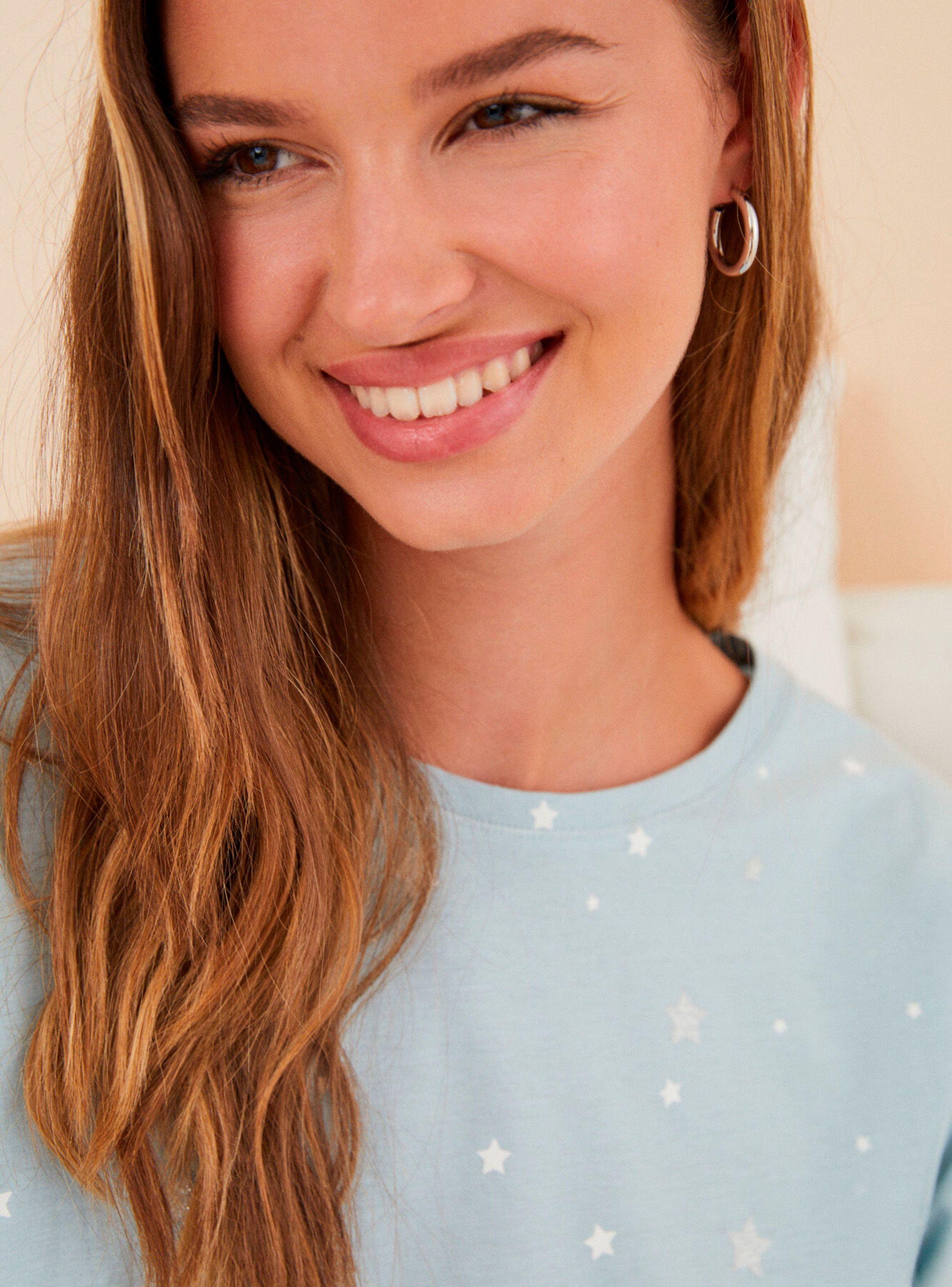 Pijama de Algodón Estrellitas Bleu-3