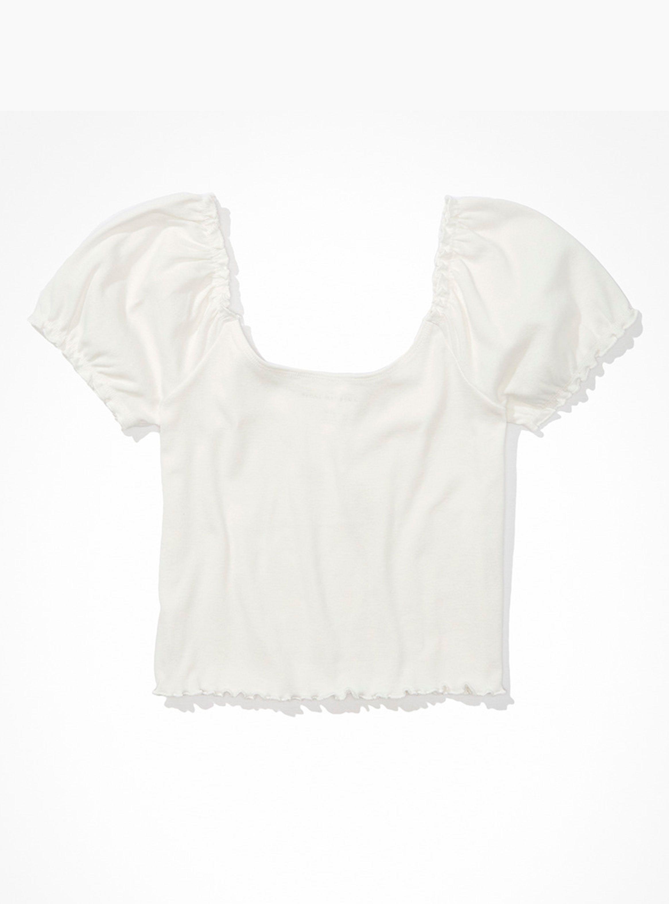 Polera Crop Mangas Englobadas-3