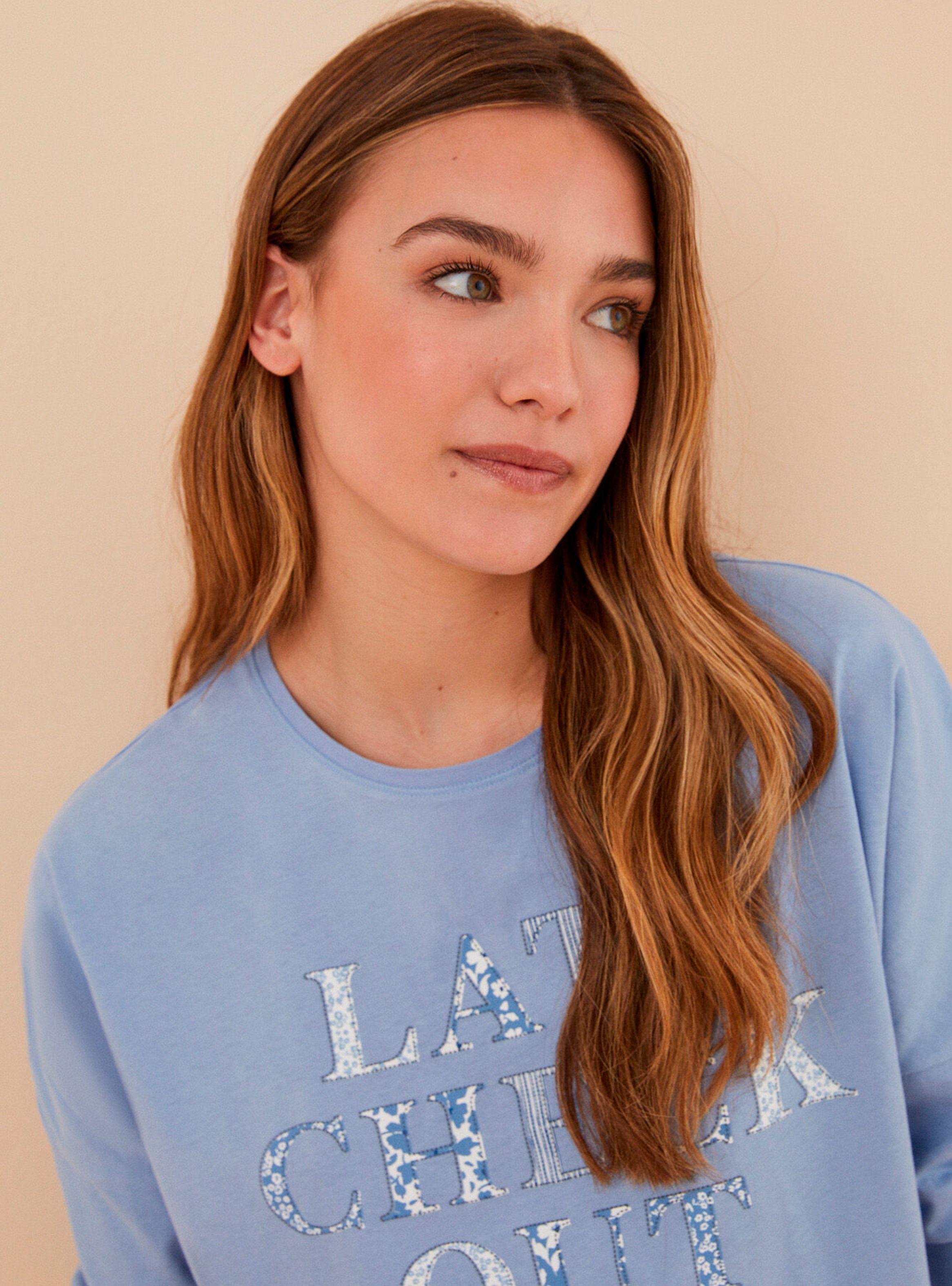 Pijama Top Manga Caída y Cinturilla-3