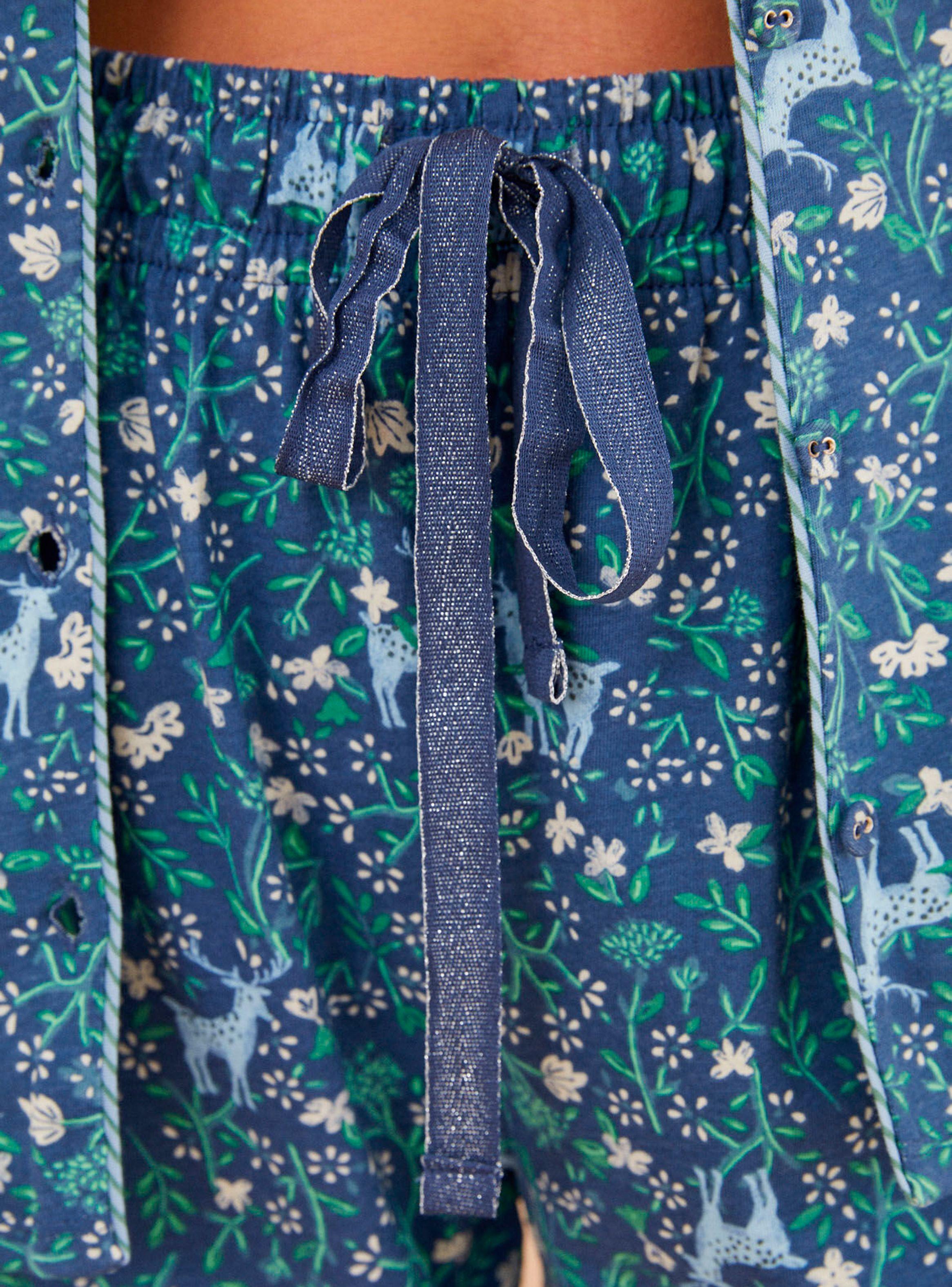Pijama Camisero Algodón Flores Animal-3