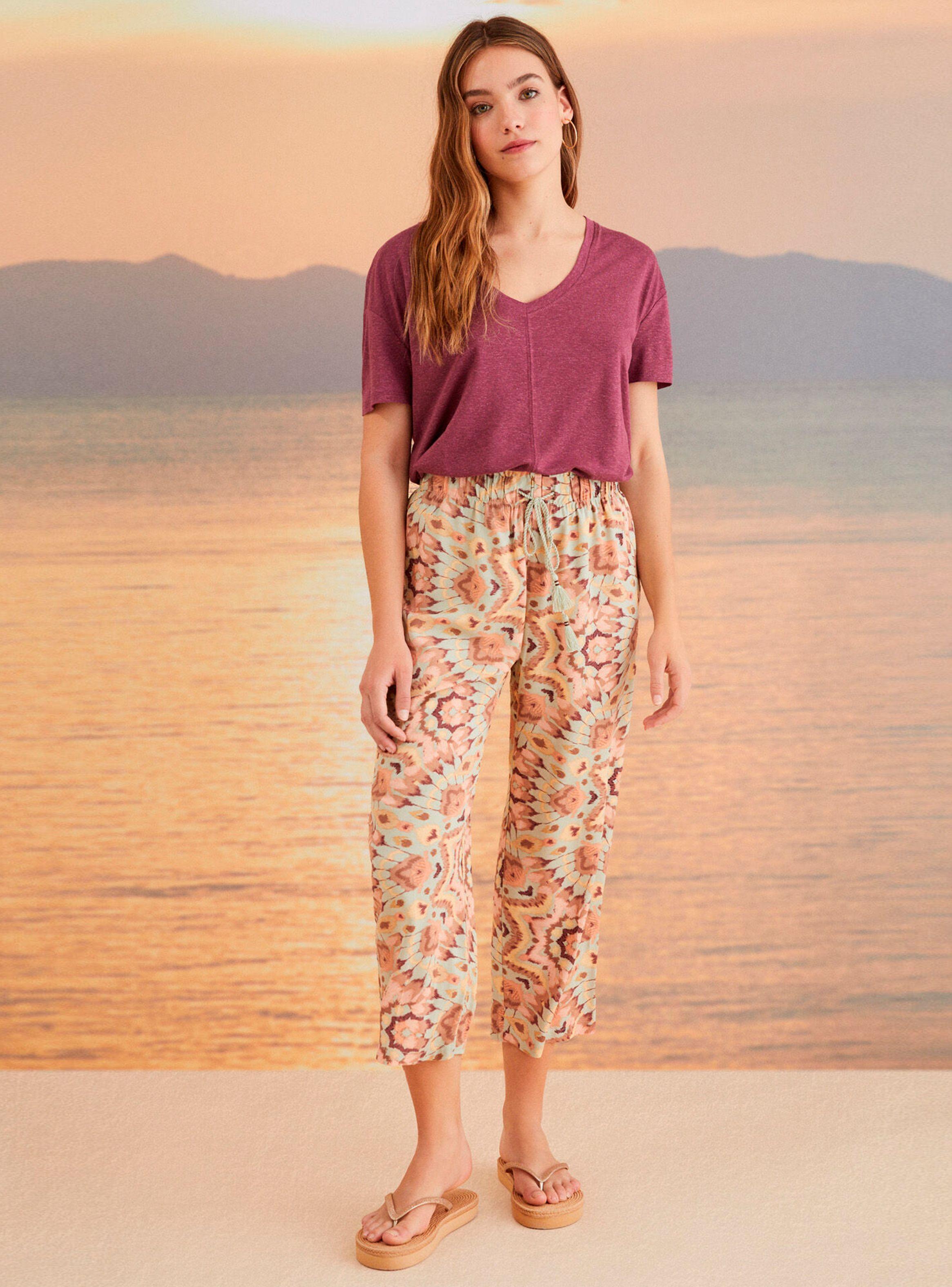 Pantalón Capri Estampado Multicolor-3