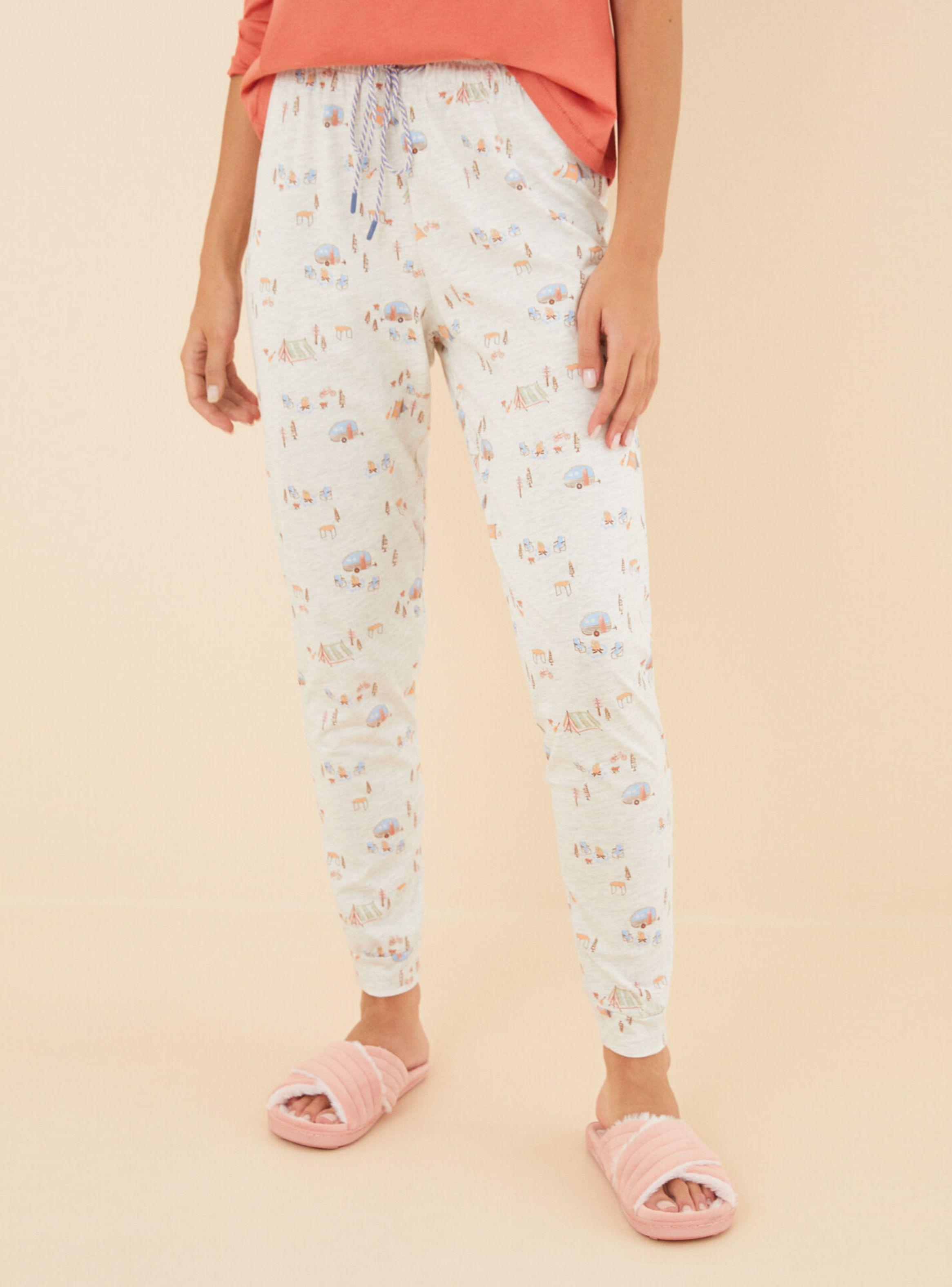 Pantalón Largo Estampado Camping Algodón-0