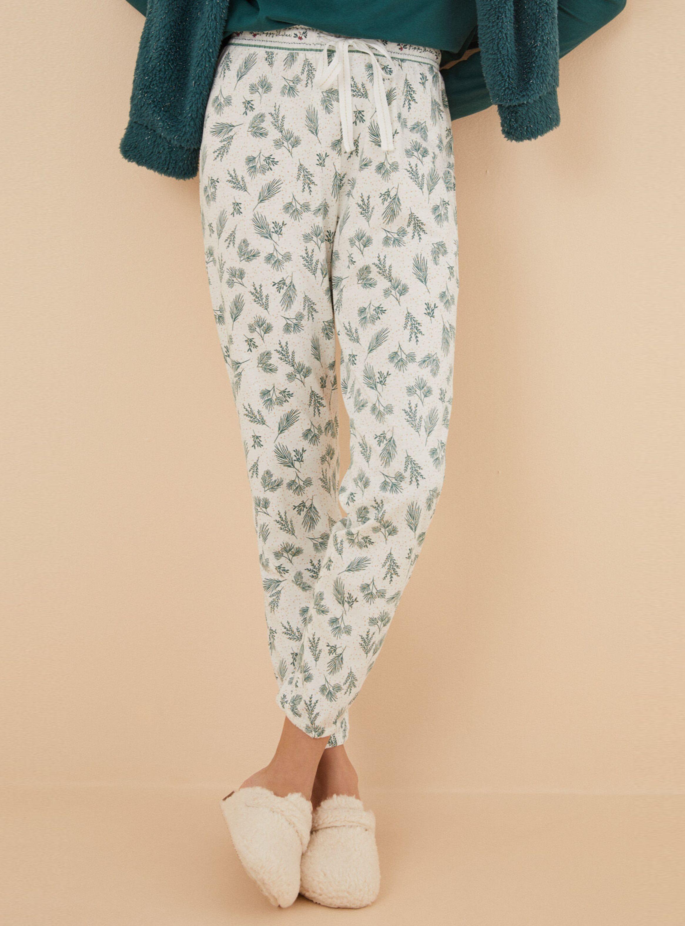 Pantalón Pijama Hojas Algodón-0