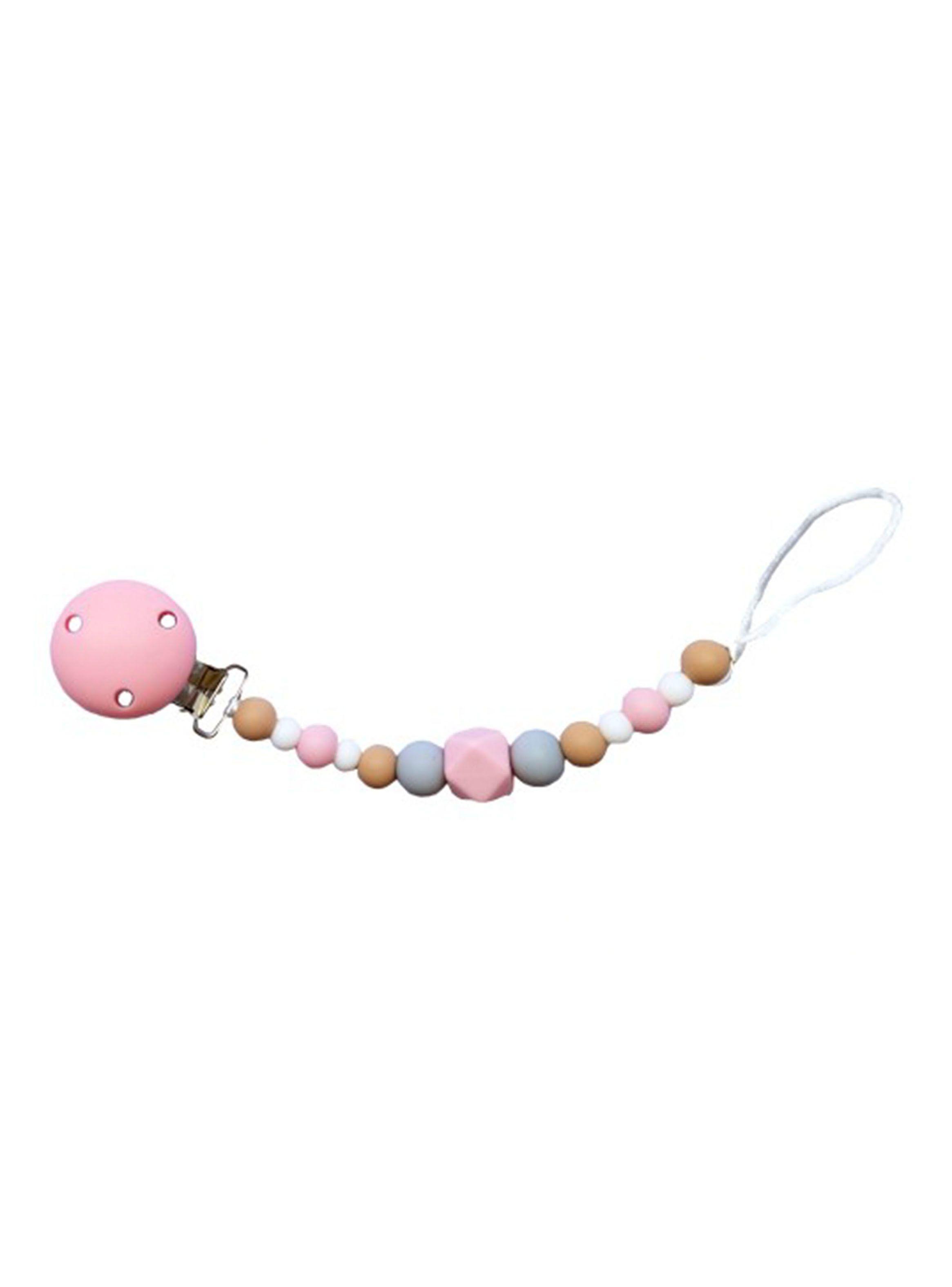 Porta Chupete Silicona Tono Rosa BB Pro-0