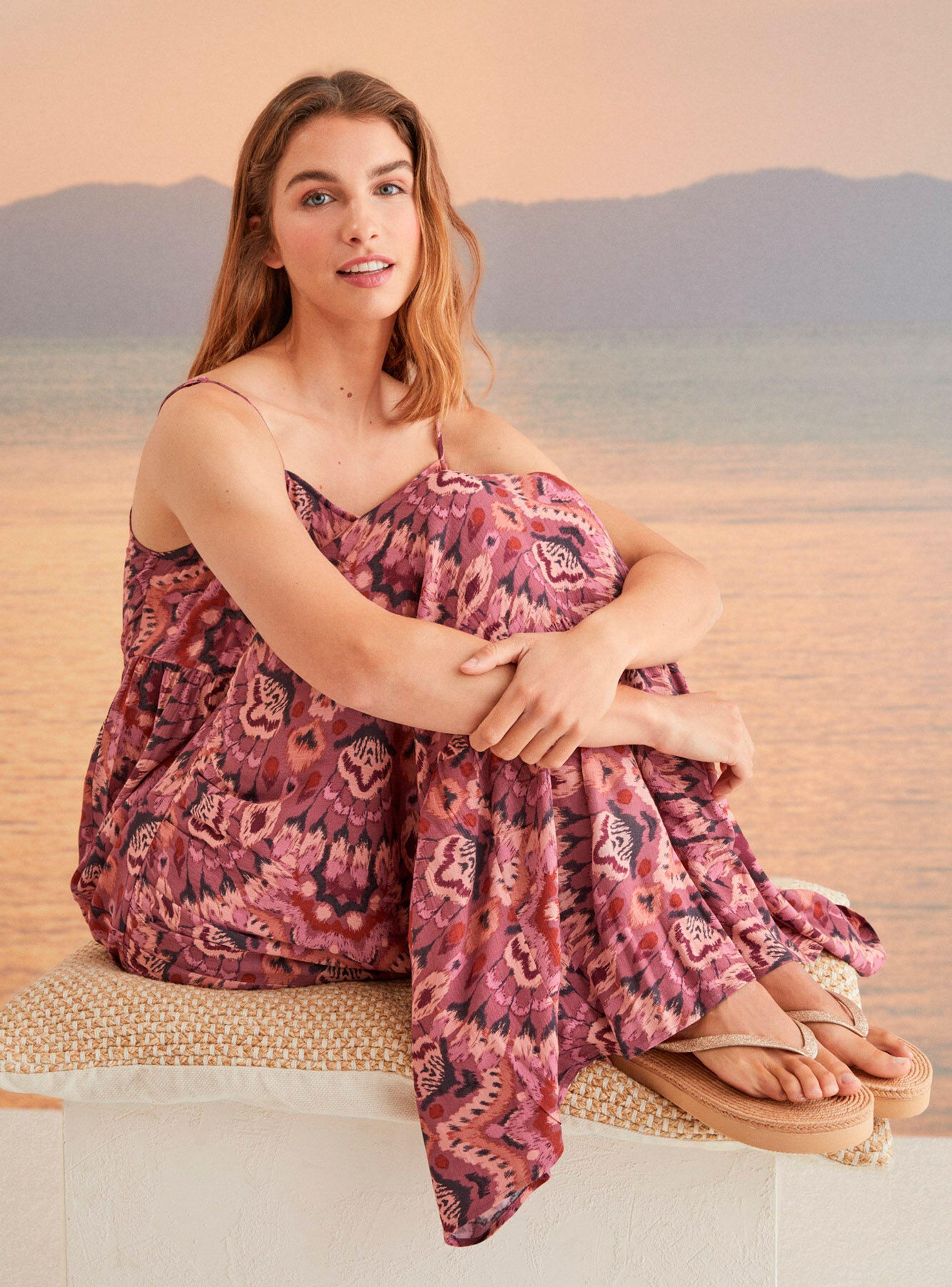 Vestido Largo Tirantes Estampado Caleidoscopio-2