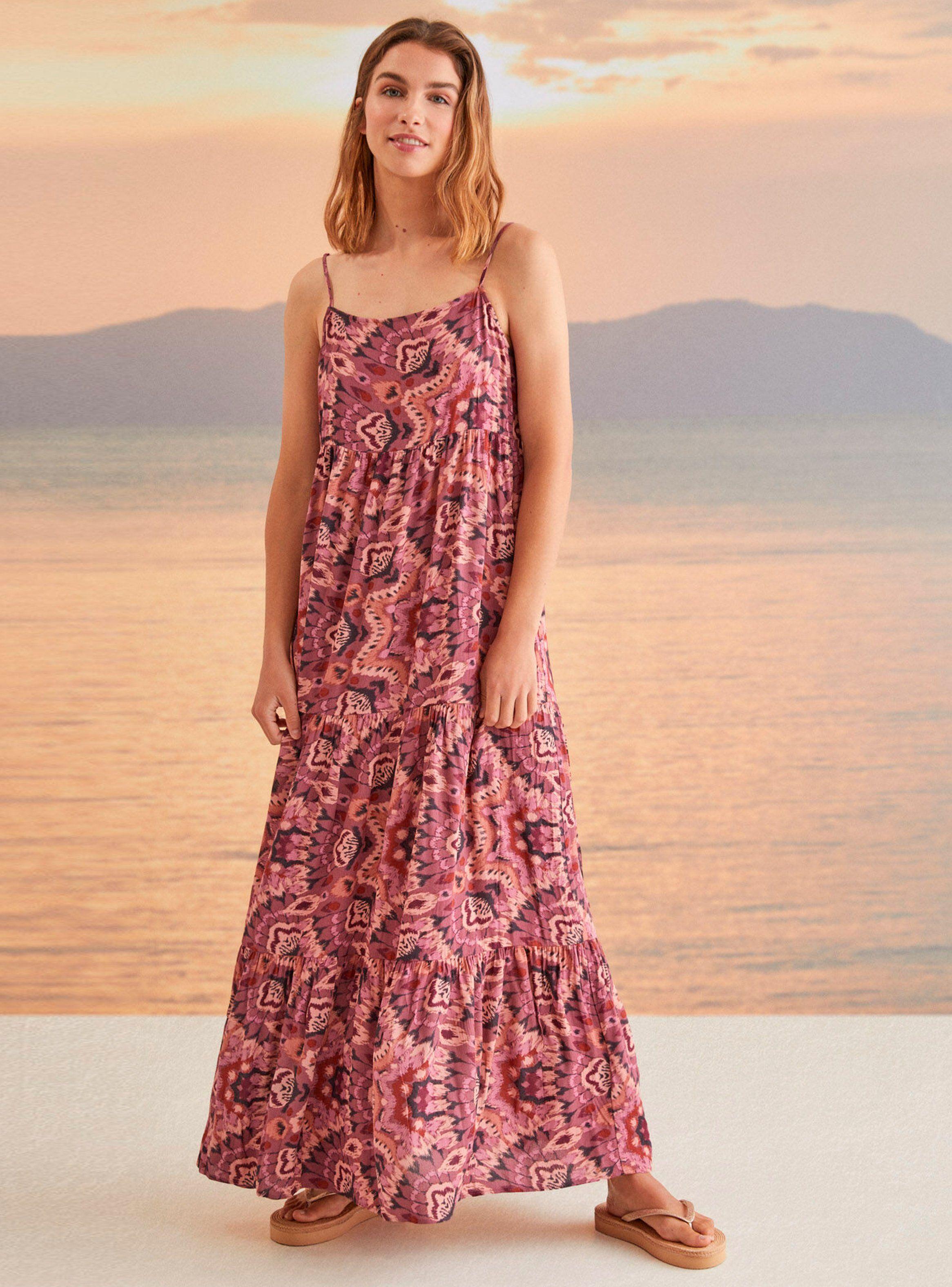 Vestido Largo Tirantes Estampado Caleidoscopio-0