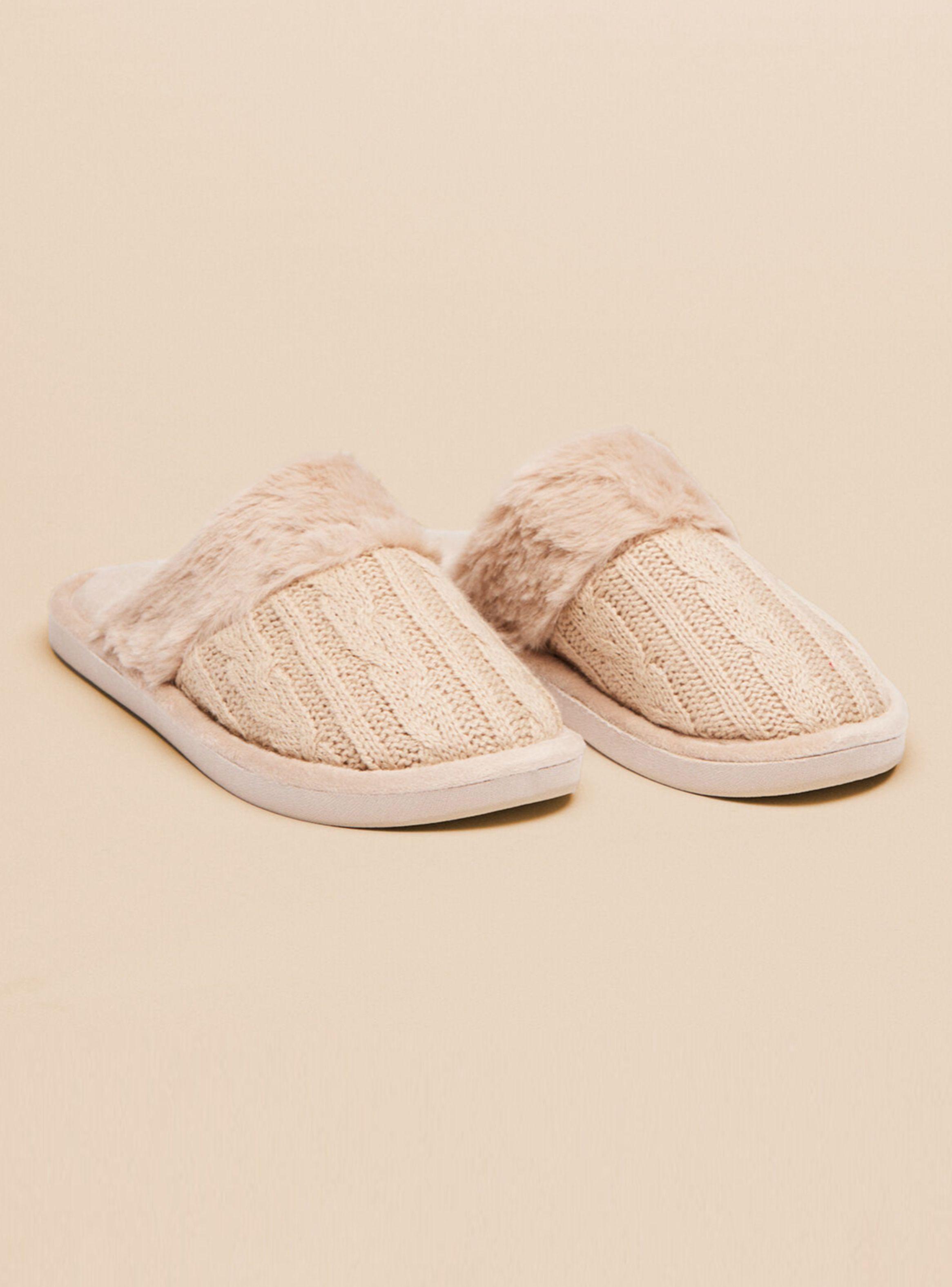 Pantuflas Pelo Tricot-1