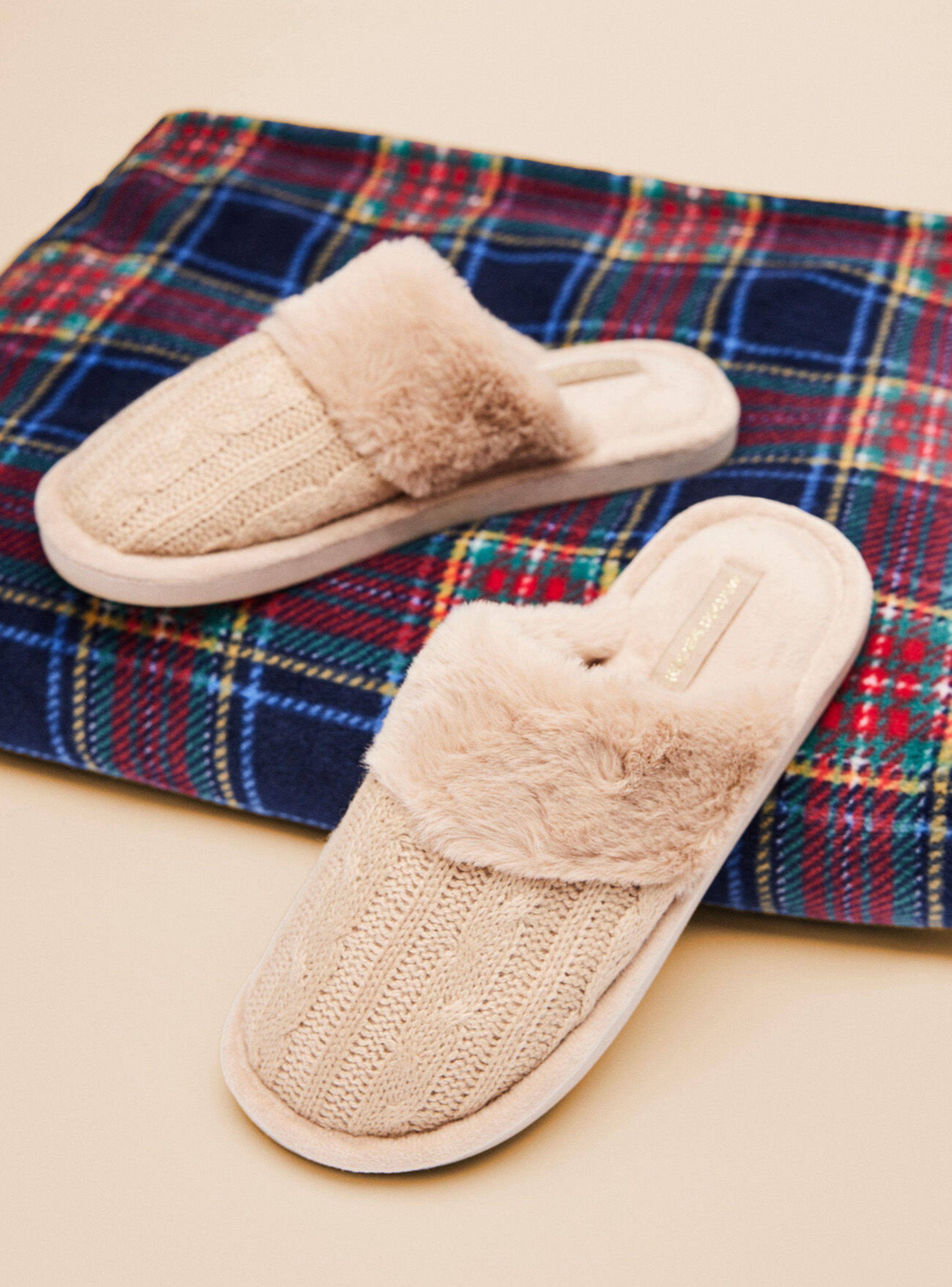 Pantuflas Pelo Tricot-3
