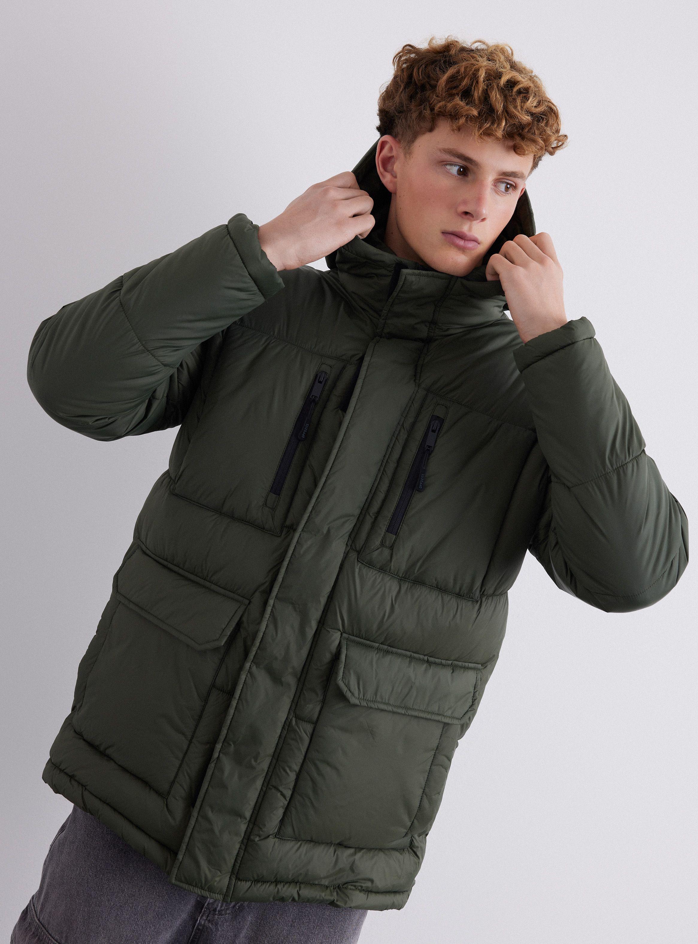 Parka Acolchada Largo Medio-0