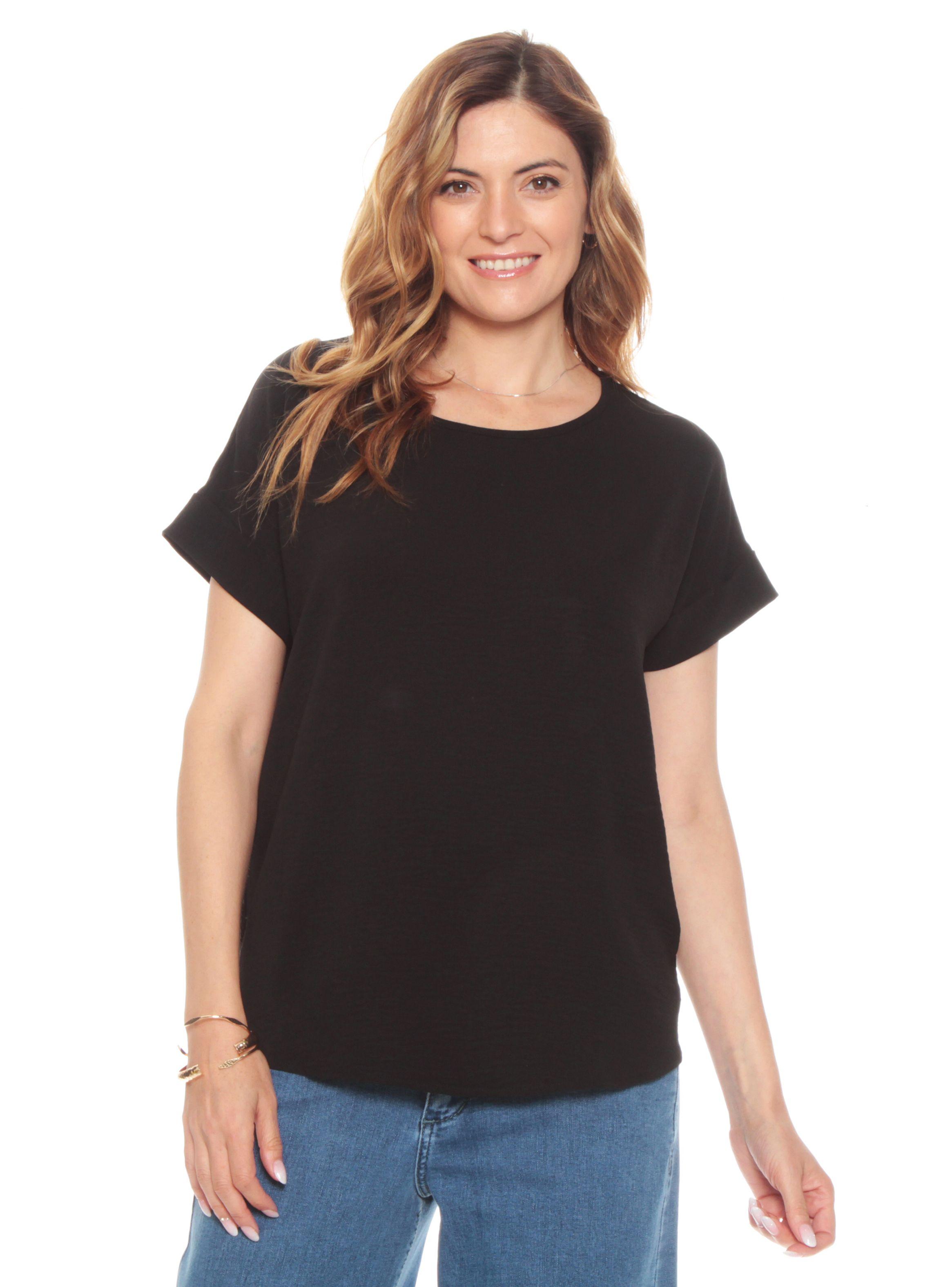Blusa Manga Corta Lida Escote Redondo-0