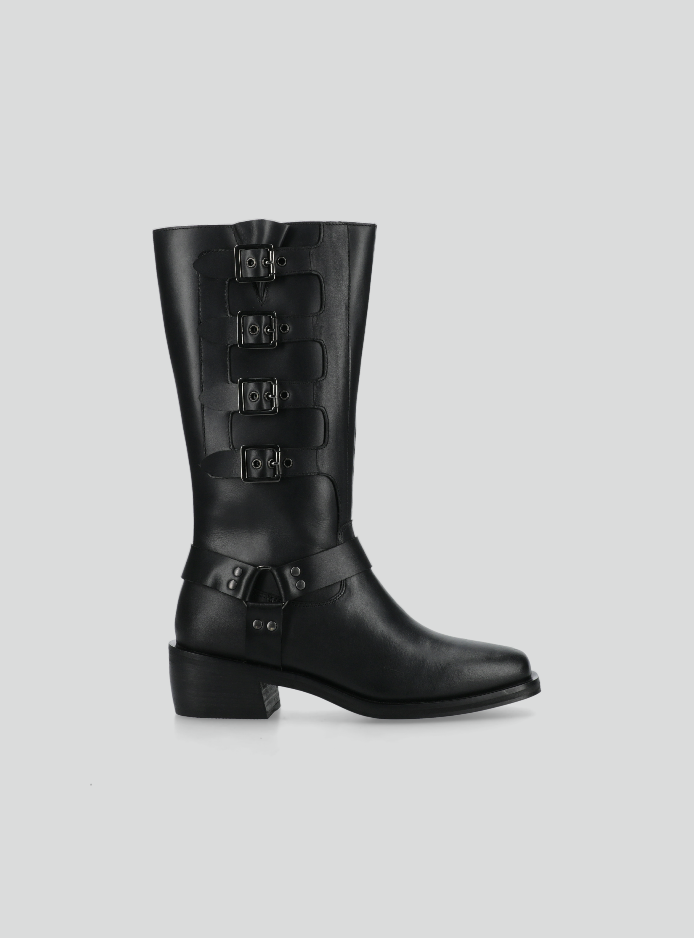 Bota Biker con Hebilla Metálica Mujer-1