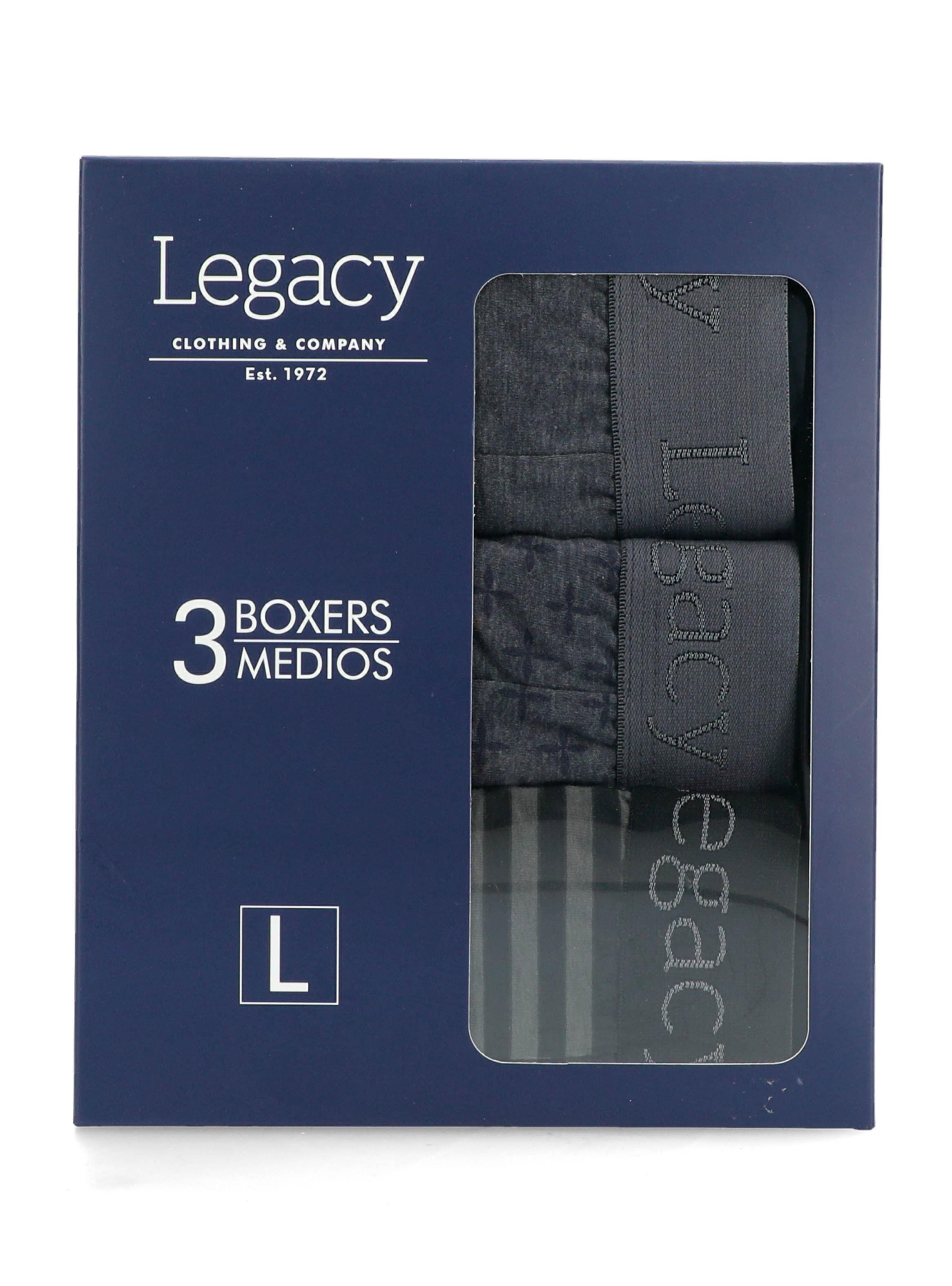 Pack Boxer Print Color Gris-3