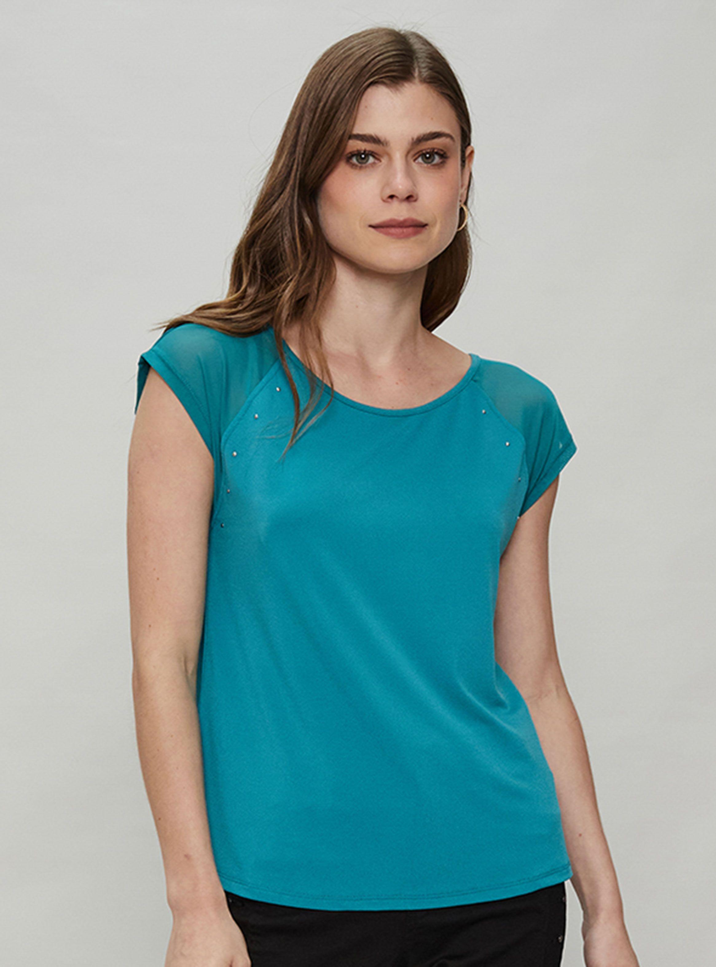 Polera Manga Caída Y Malla-0