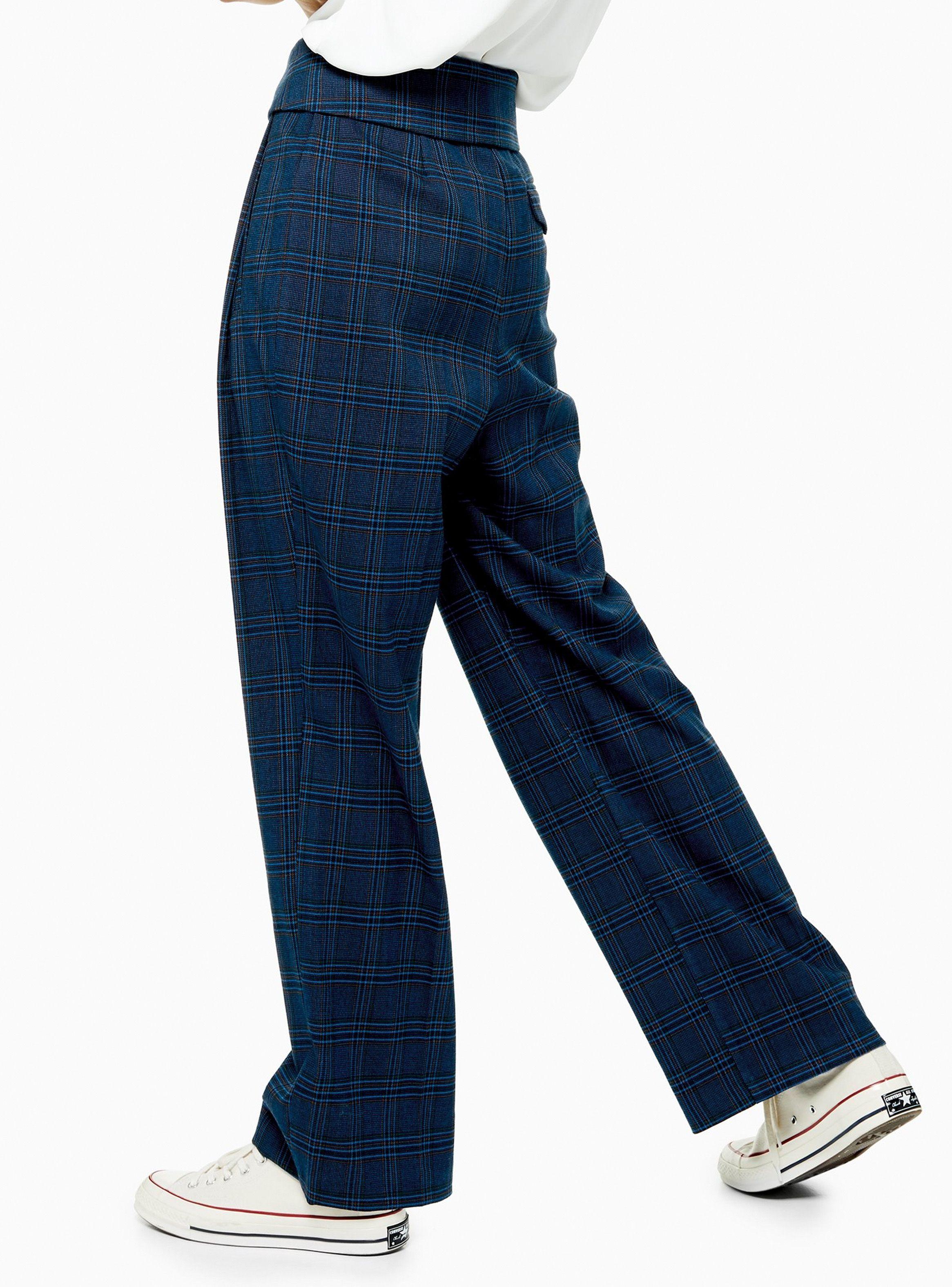 Pantalón Check Wide Leg Topshop-1