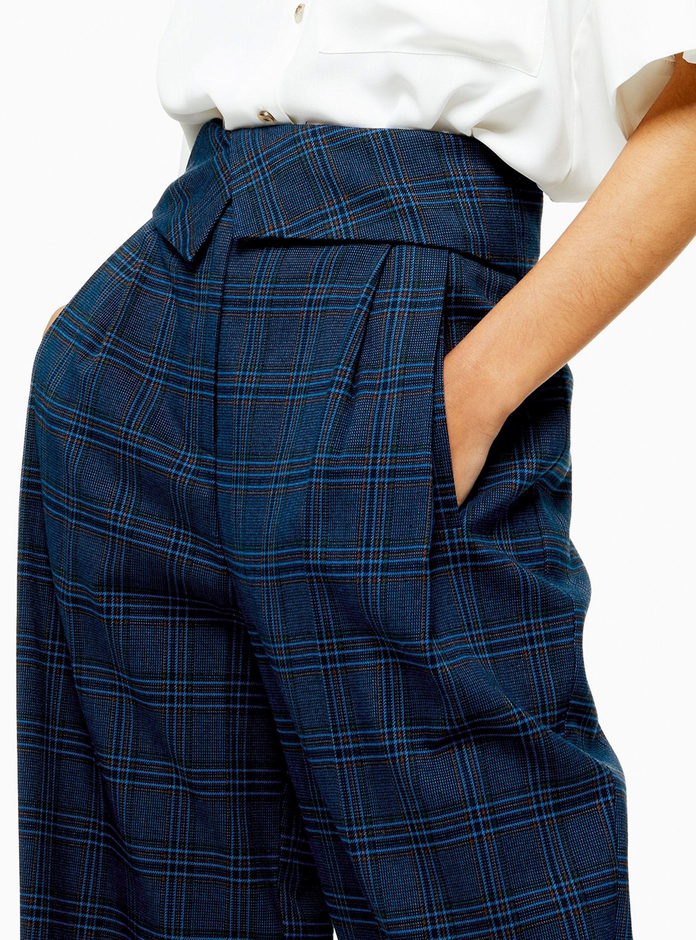 Pantalón Check Wide Leg Topshop-2