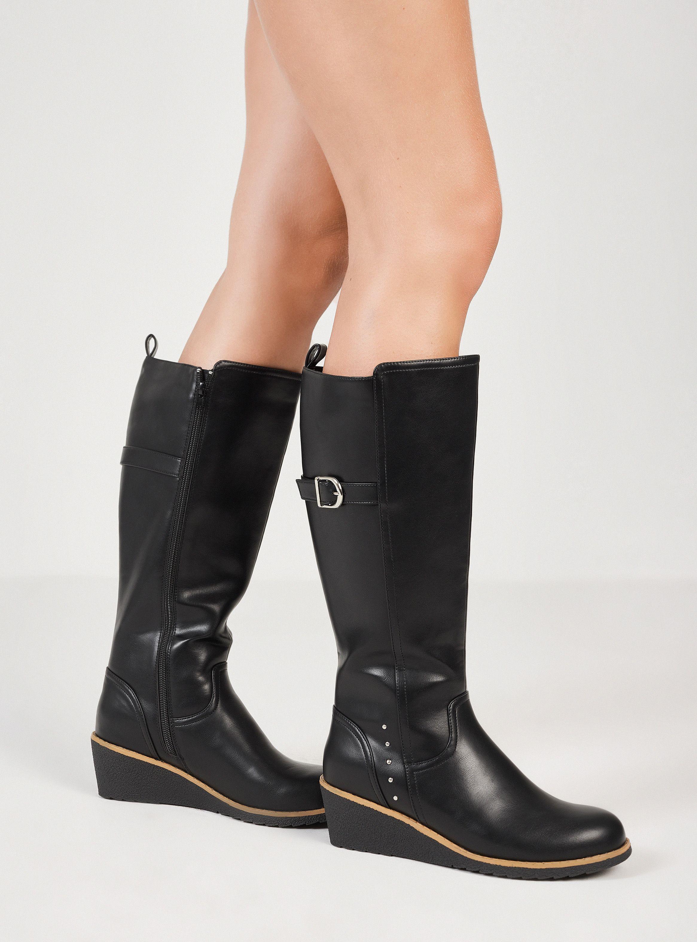 Bota Cuña Bajo la Rodilla Mujer-0