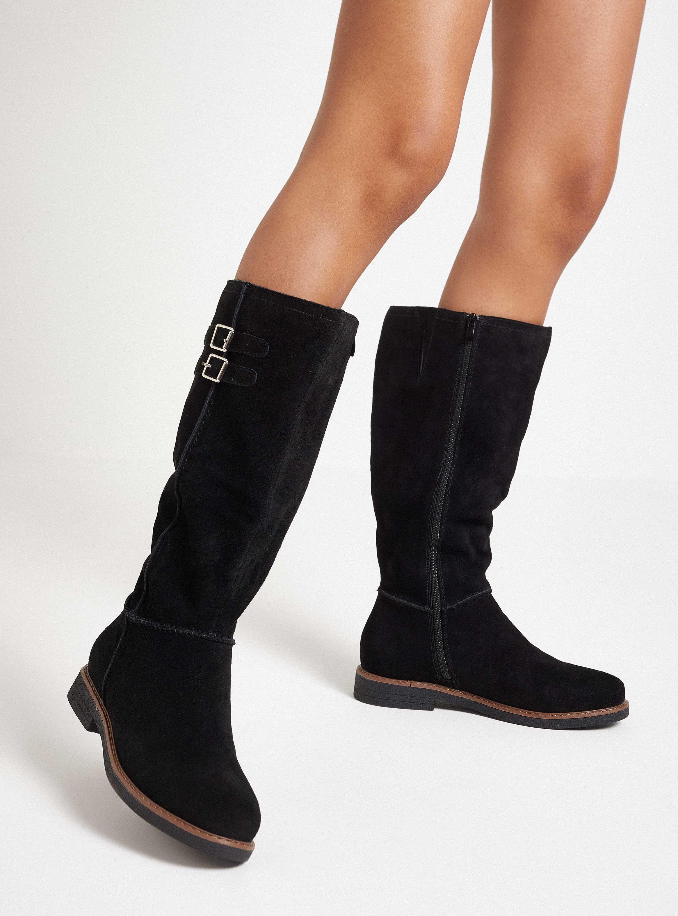 Bota Alta Gamuza Mujer-0