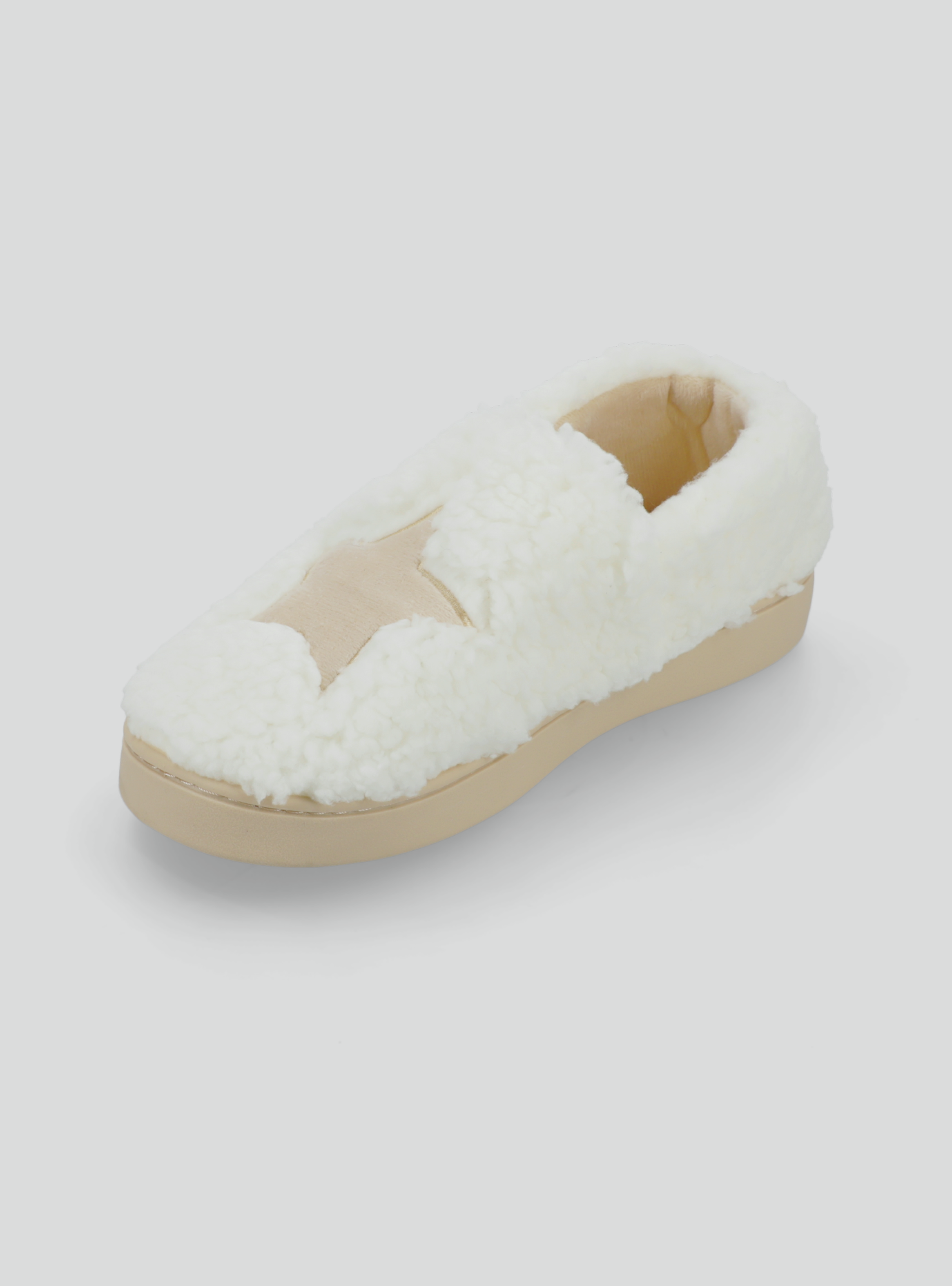 Pantufla Sherpa Aplicación Bordado-2