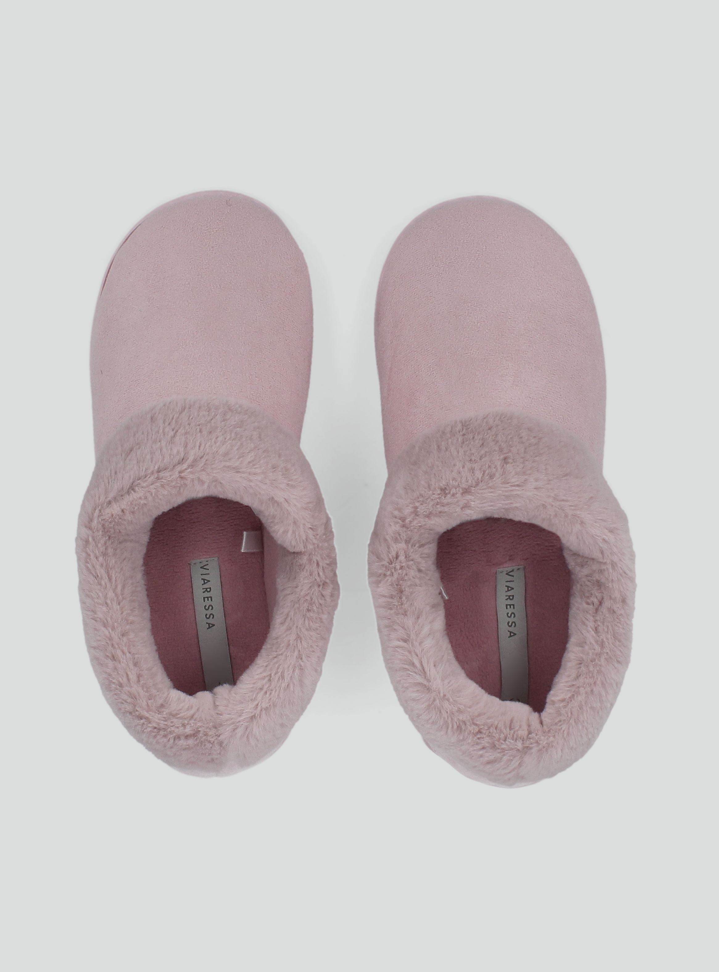 Pantufla Tobillo Con Aplicación Peluda-0