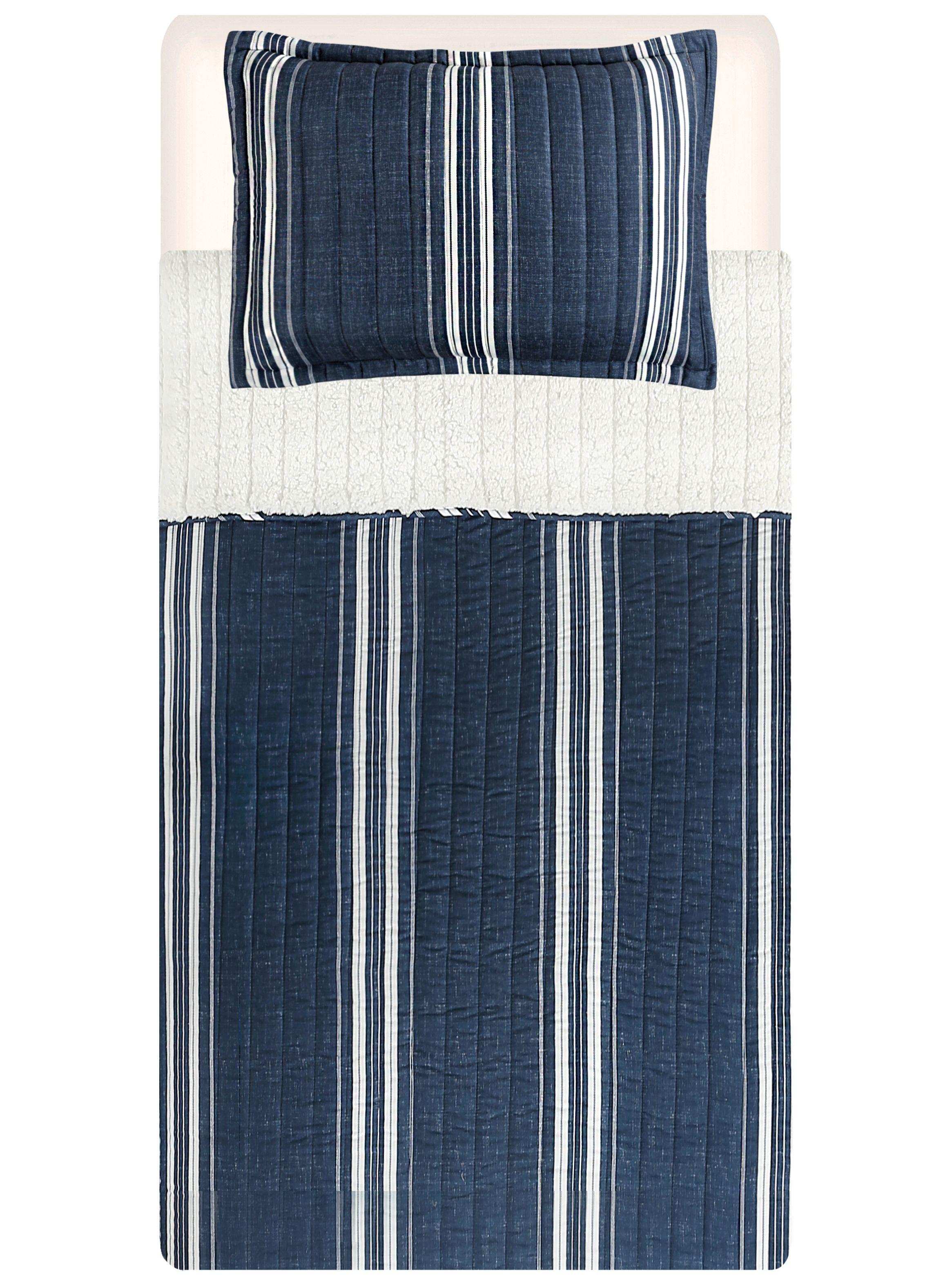 Quilt Líneas Sherpa 1.5 Plazas-3