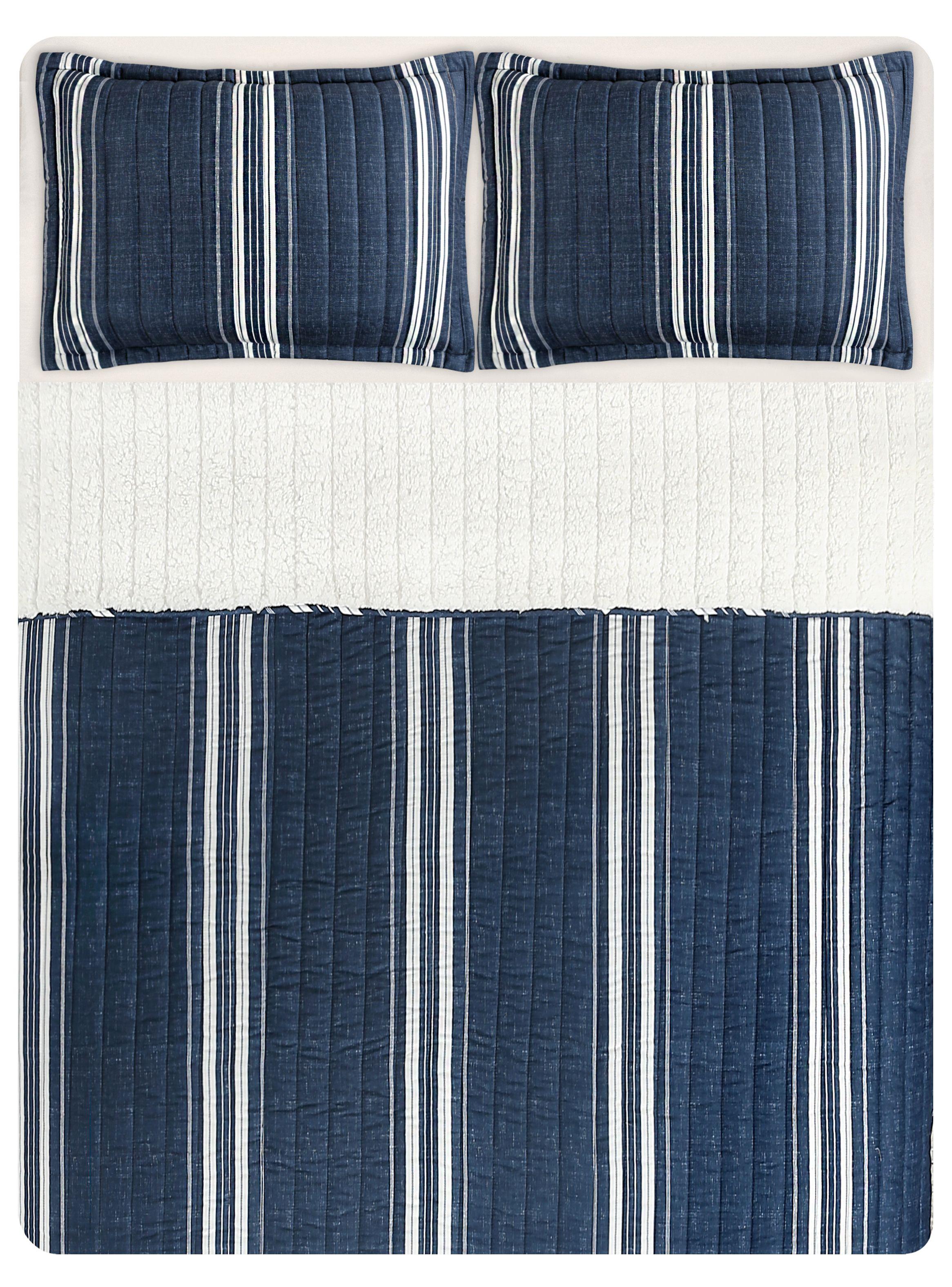 Quilt Líneas Sherpa 2 Plazas-3