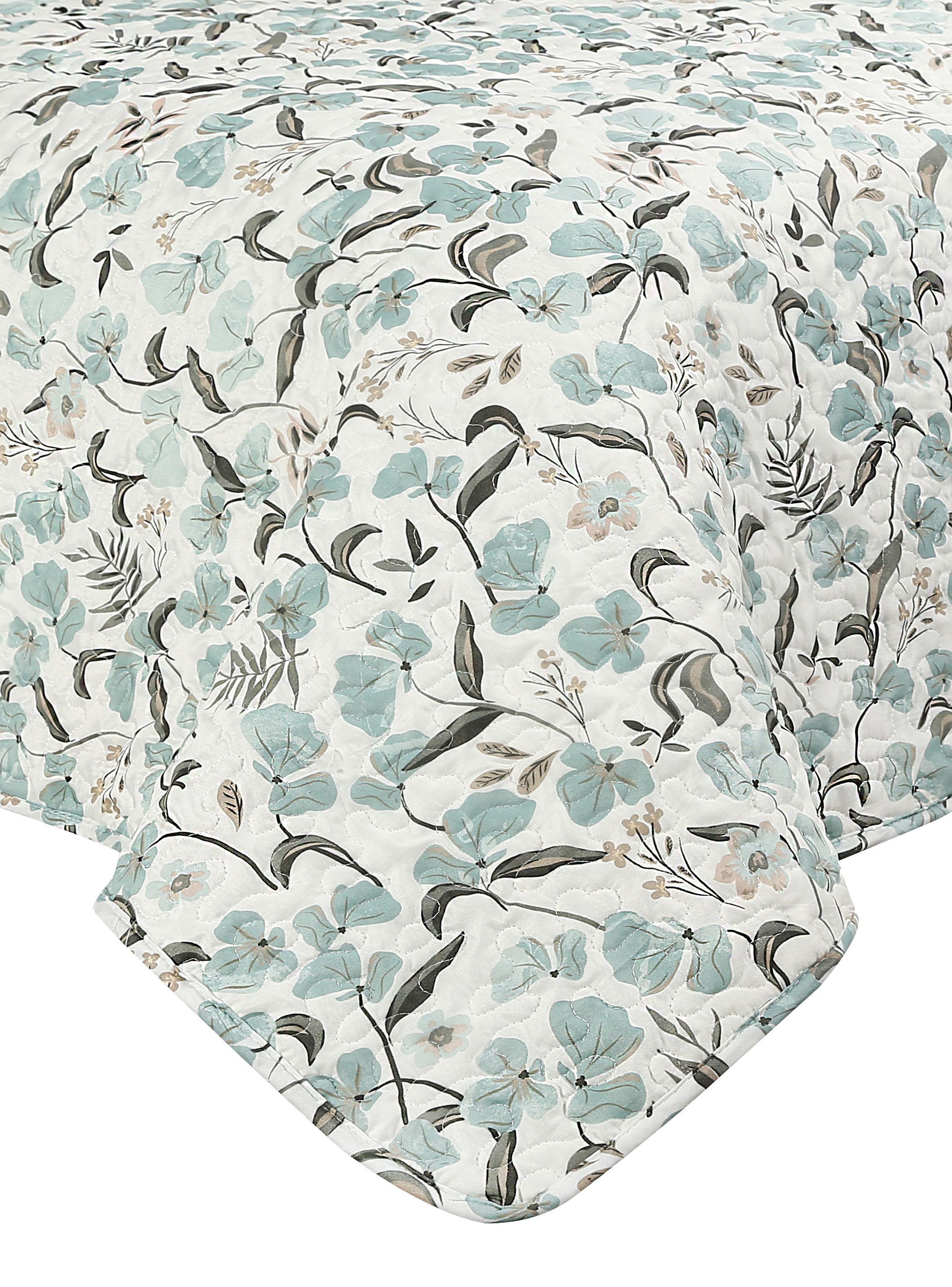 Quilt Floreado Sherpa 2 Plazas-2