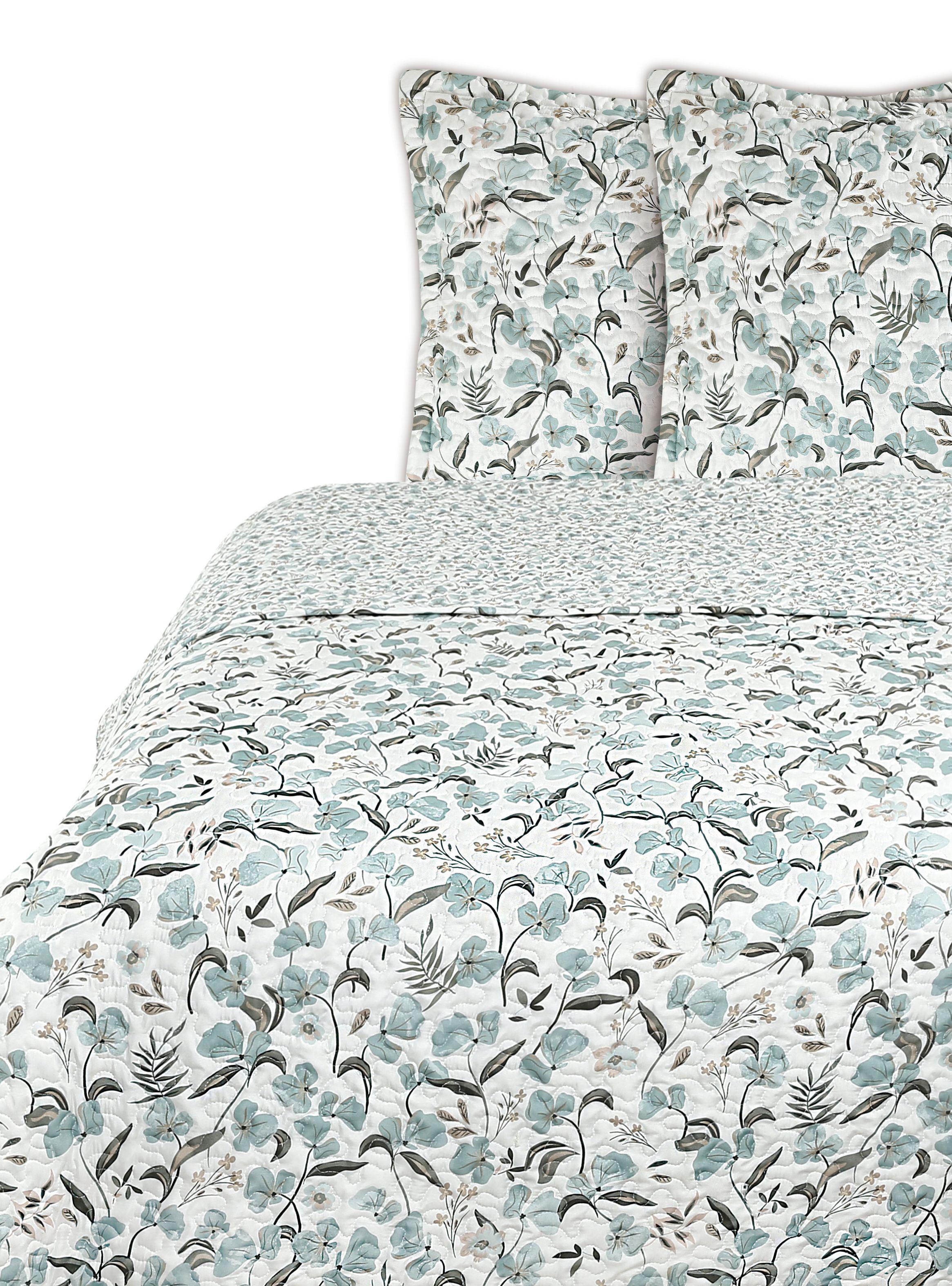 Quilt Floreado Sherpa 2 Plazas-0