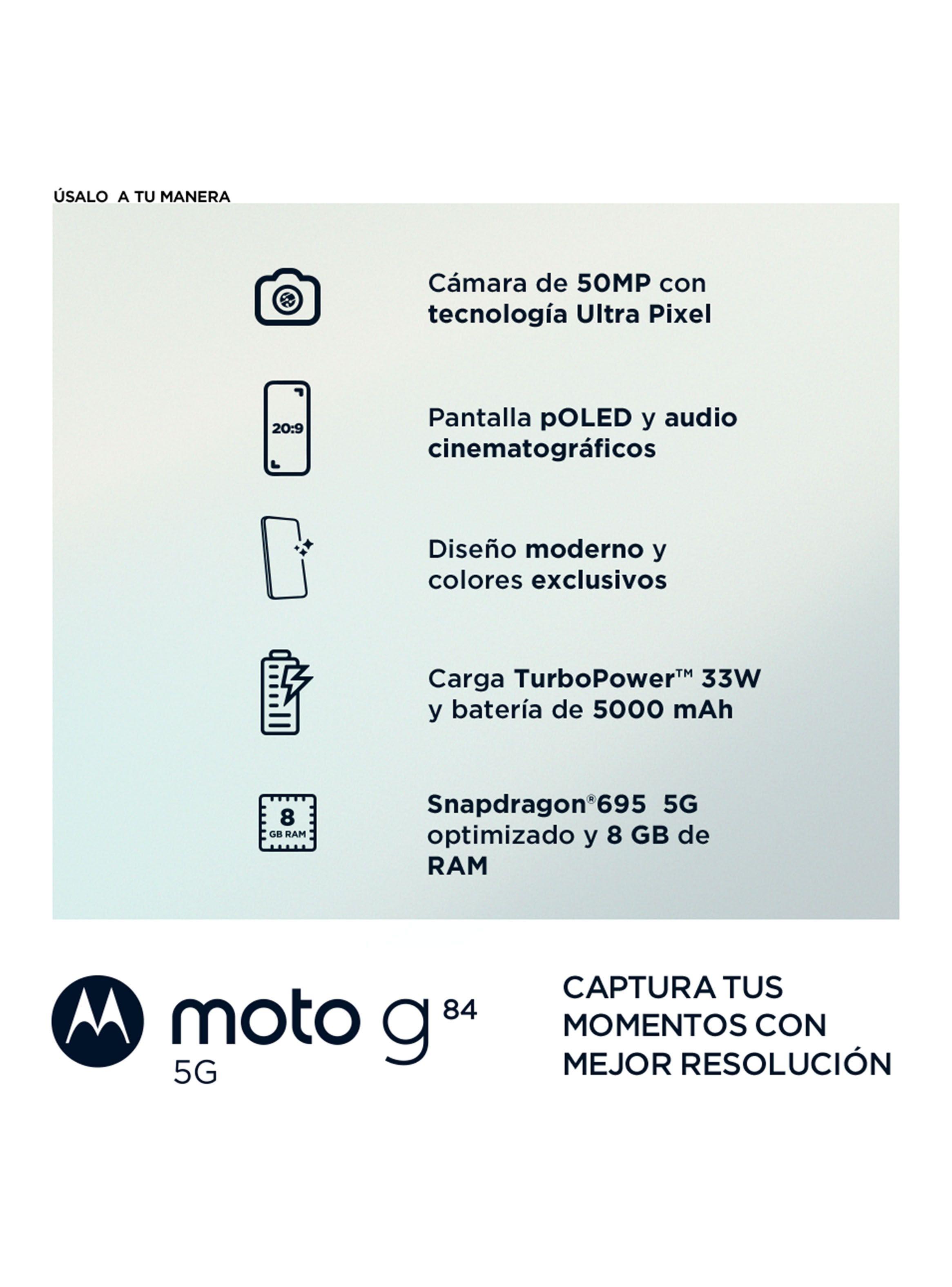 Smartphone Moto G84 5G 256GB 6.5" Azul Liberado-4