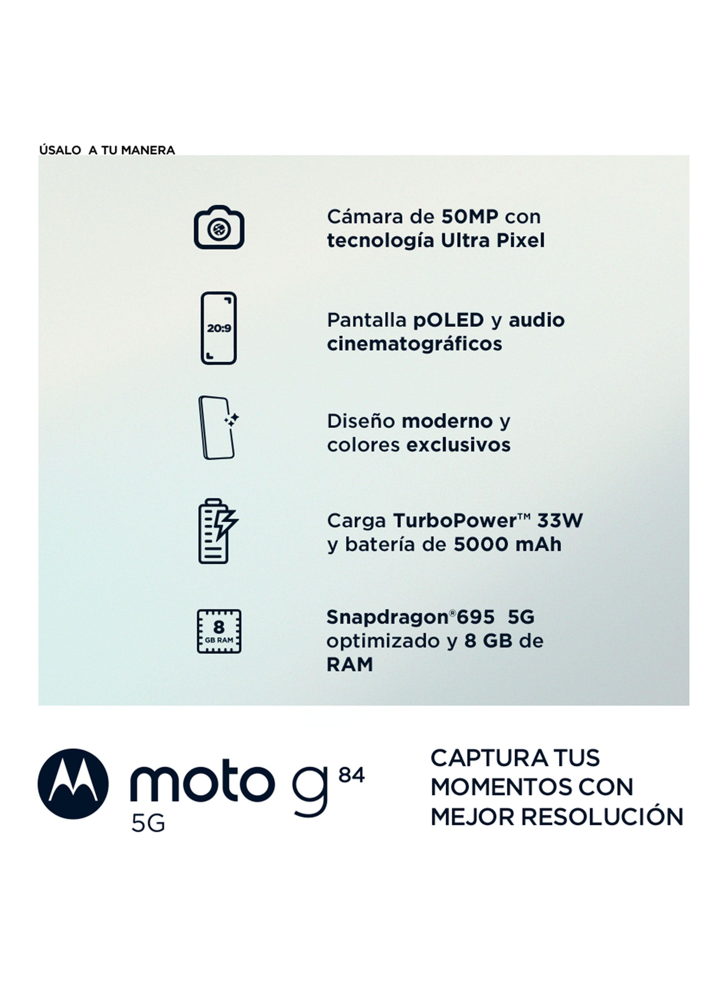 Smartphone Moto G84 5G 256GB 6.5" Negro Liberado-3