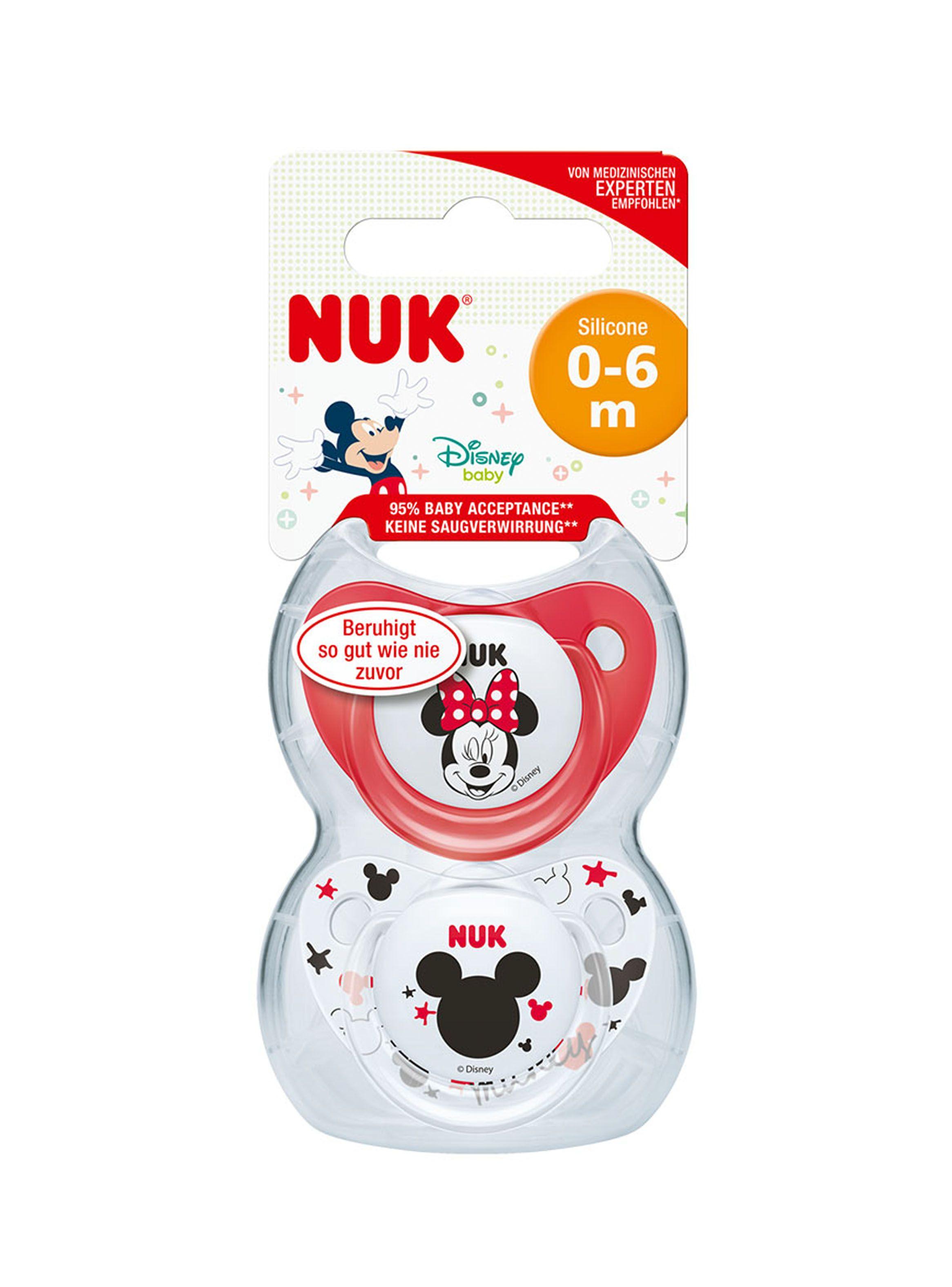 Set Nuk Dos Chupetes Mickey Mouse Etapa 1 0 a 6 Meses Nuk-0