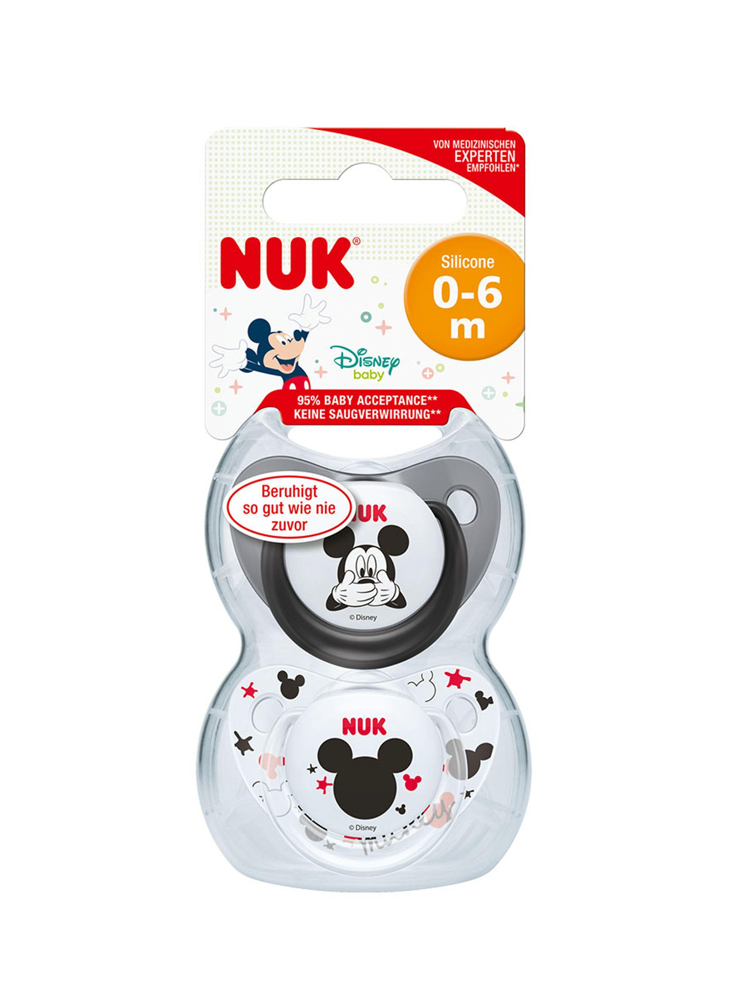 Set Nuk Dos Chupetes Mickey Mouse Etapa 1 0 a 6 Meses Nuk-0