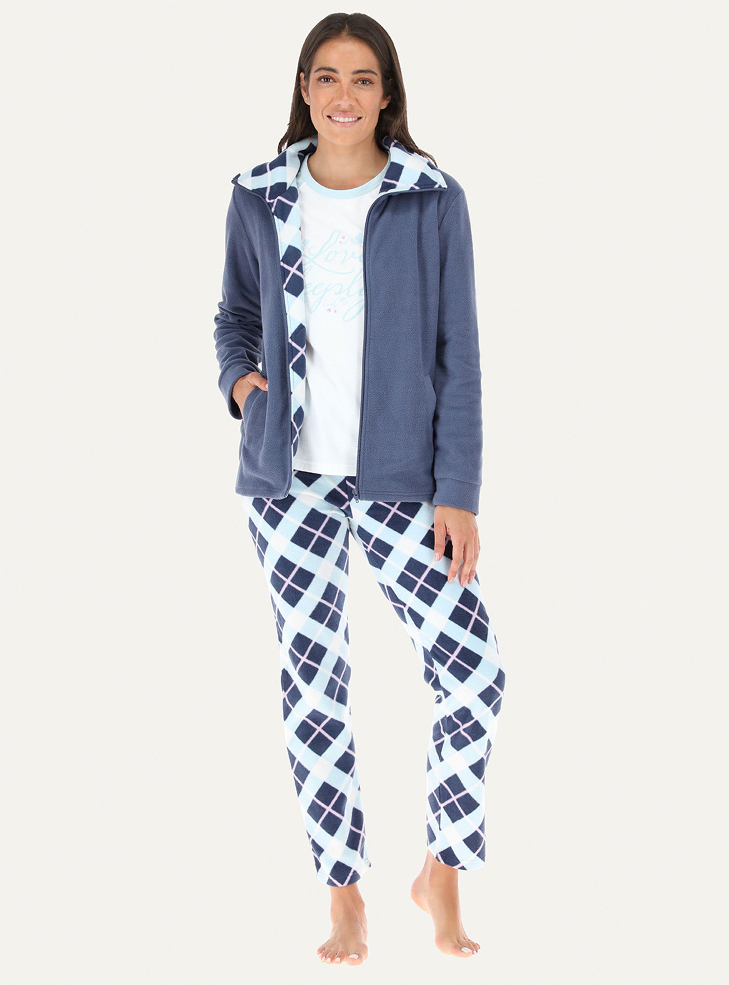 Pijama Tres Pieza Micropolar 32699 Flores-0