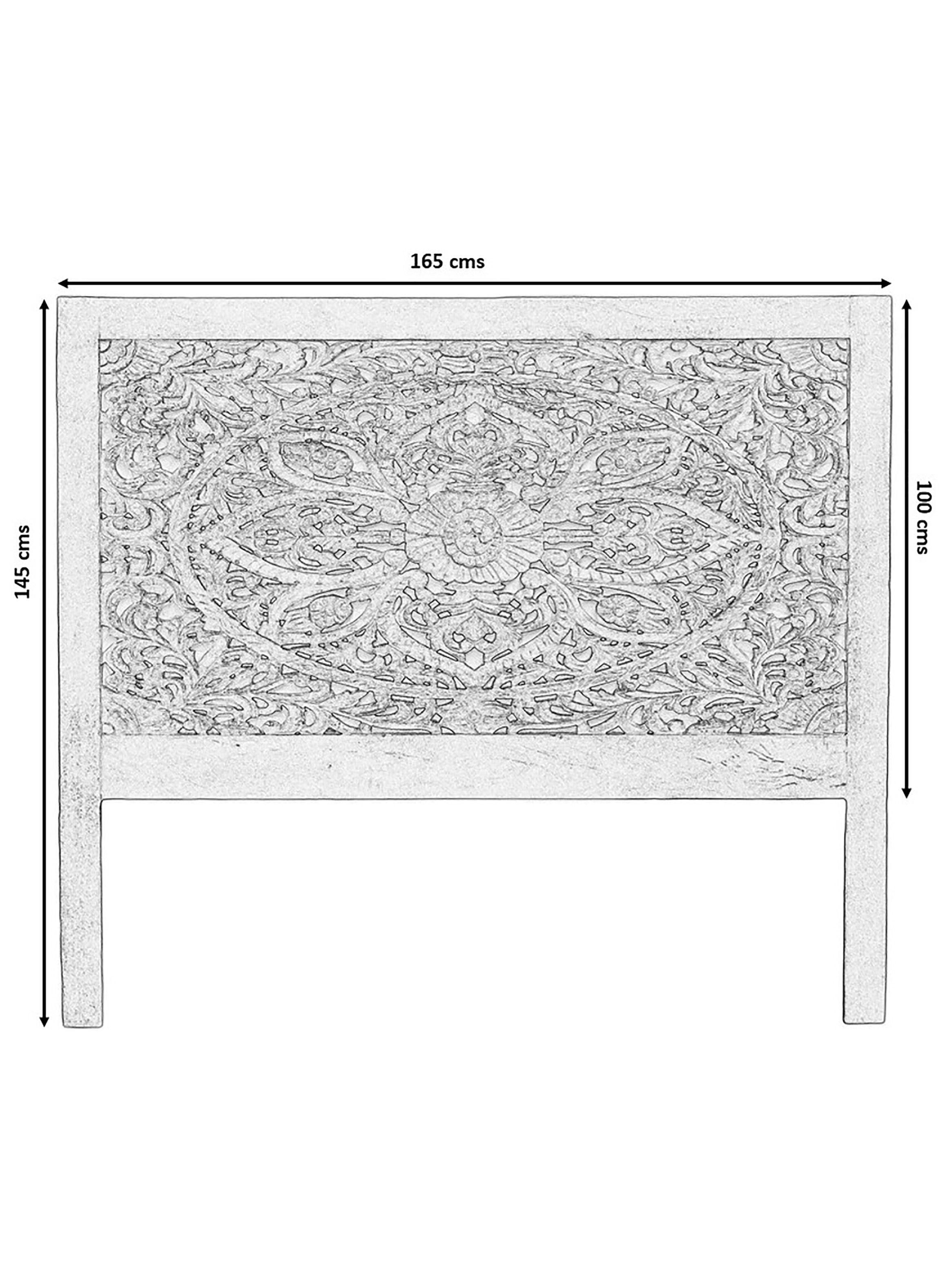 Respaldo Angeles White Washed 2 Plazas-2