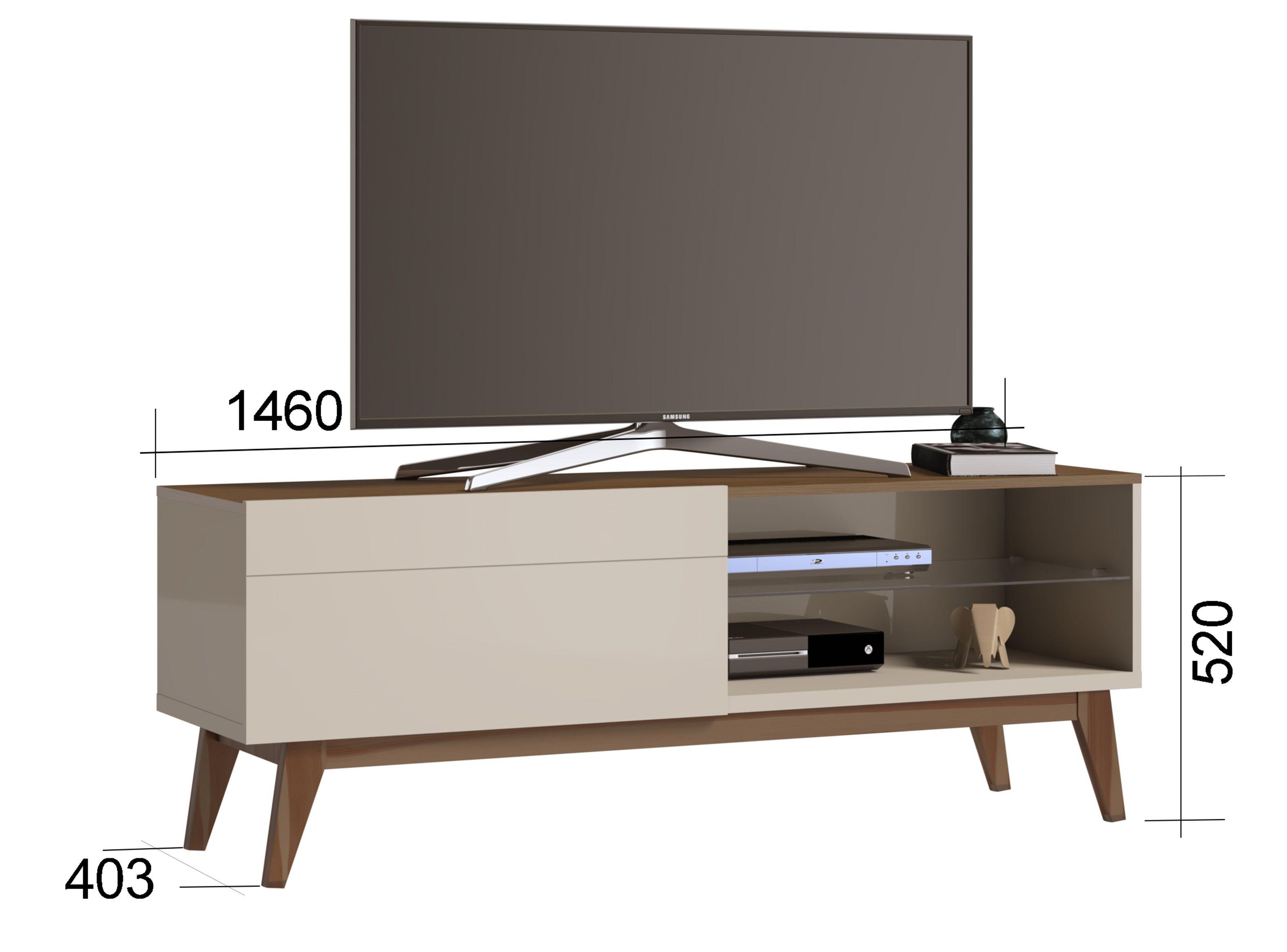 Rack Altavisión TV 60" Classic Off White 1G-1