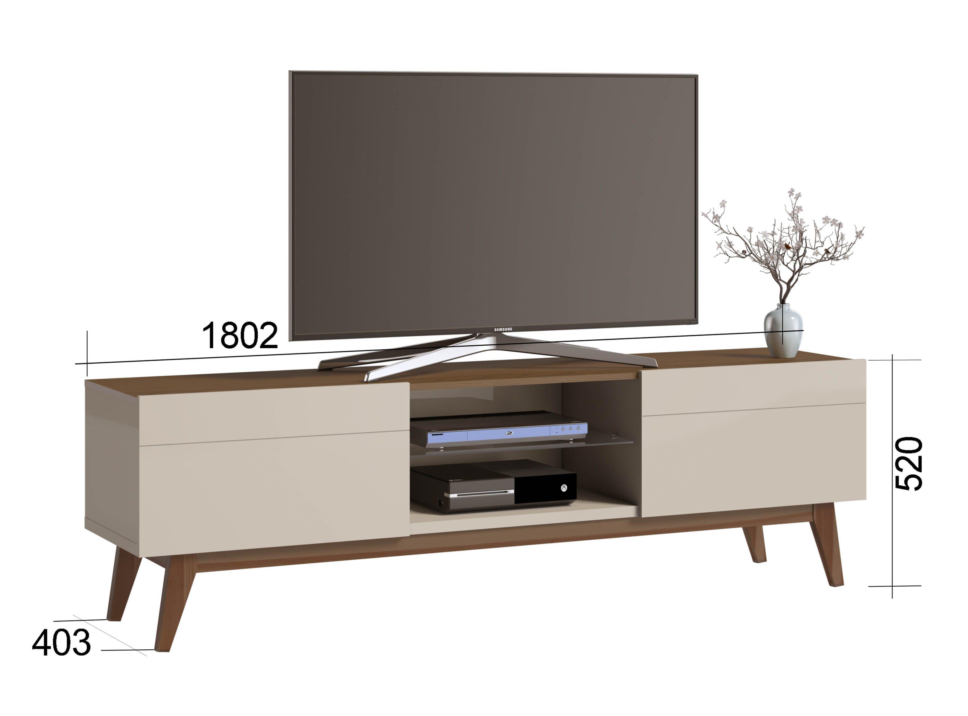 Rack Altavisión TV 60" Classic Off White 2G-1