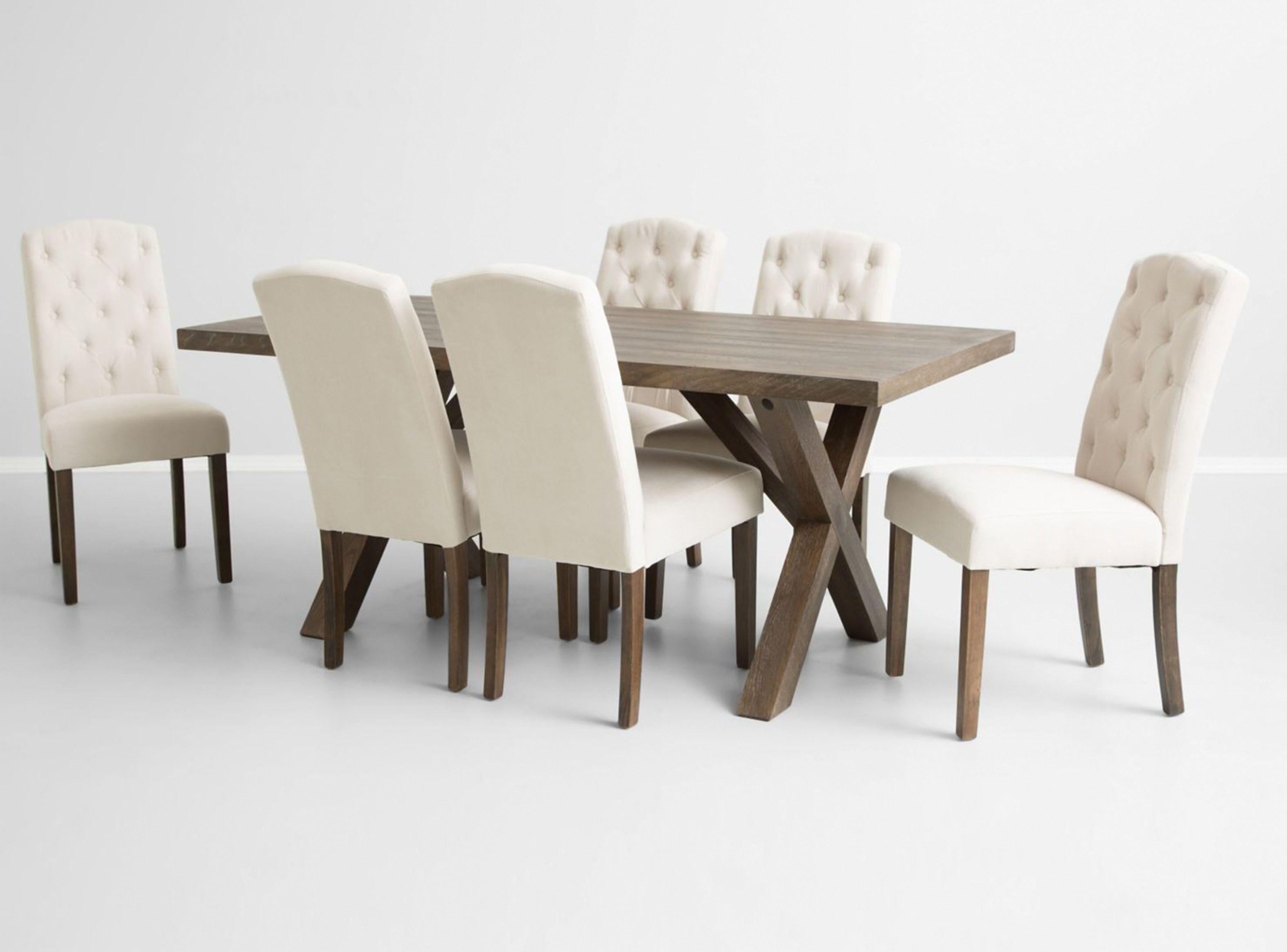 Juego de Comedor Cruzeta Madera + 6 Sillas-1