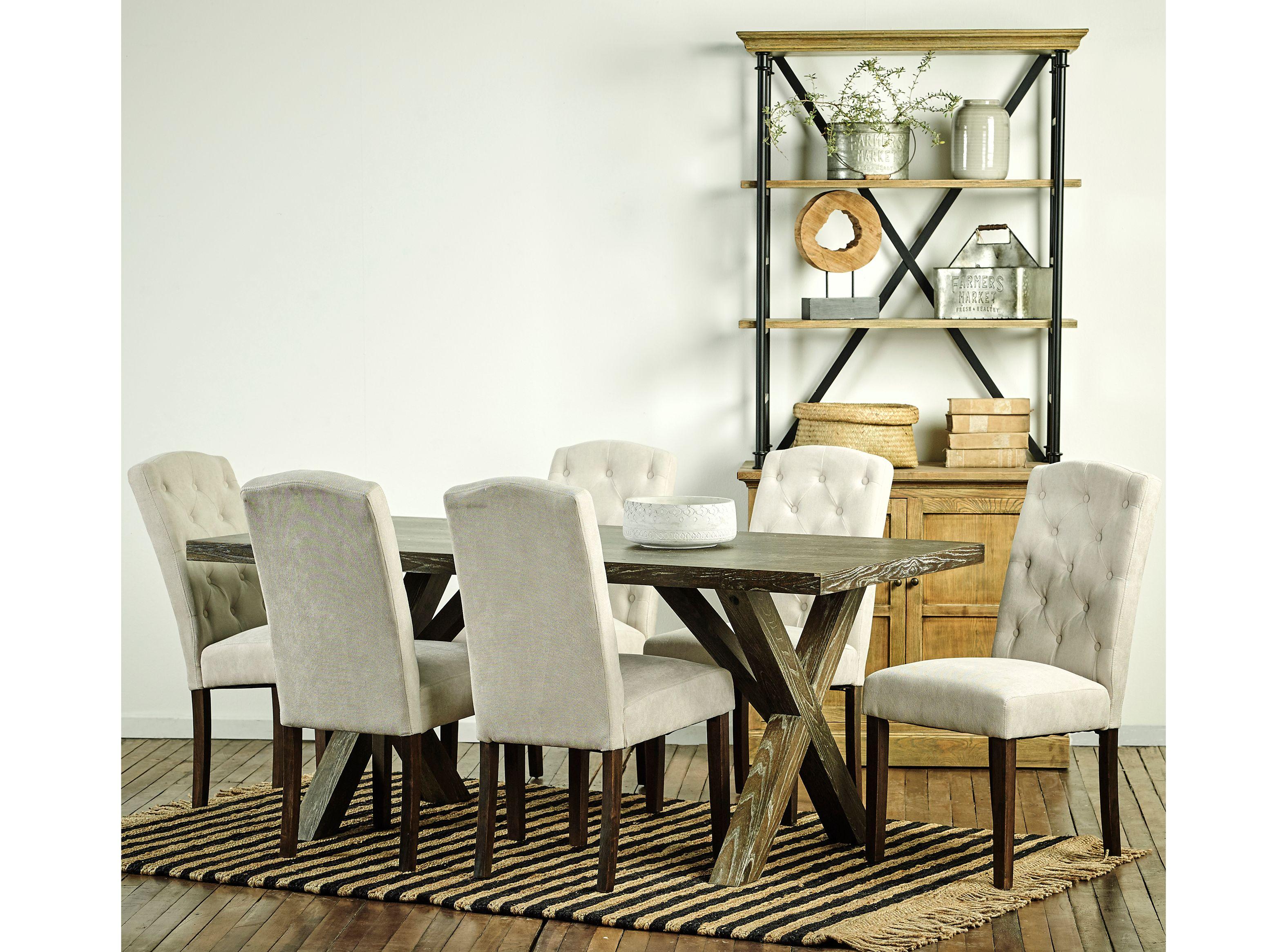 Juego de Comedor Cruzeta Madera + 6 Sillas-8
