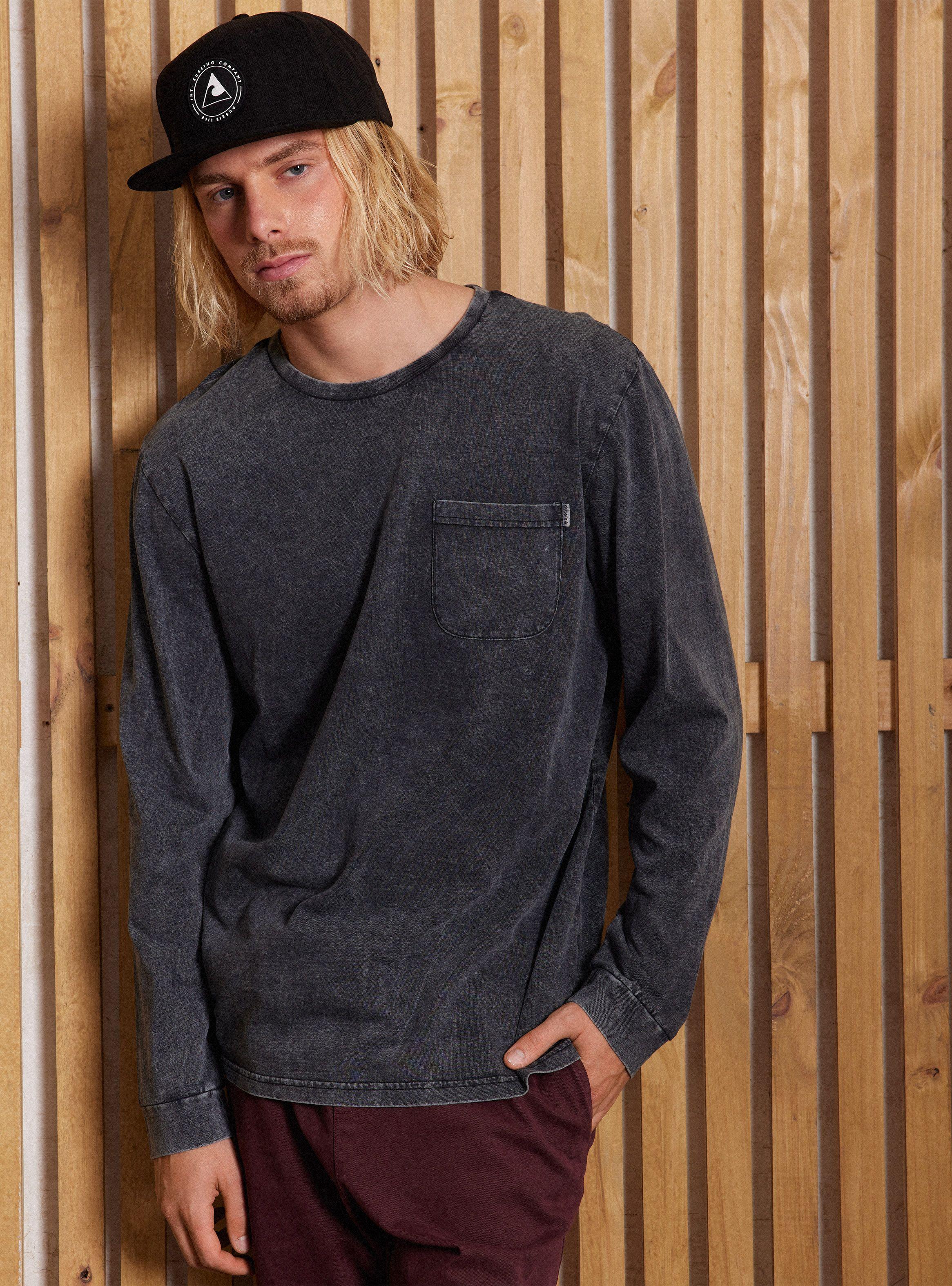 Polera Lavado Acid Wash Bolsillo-0