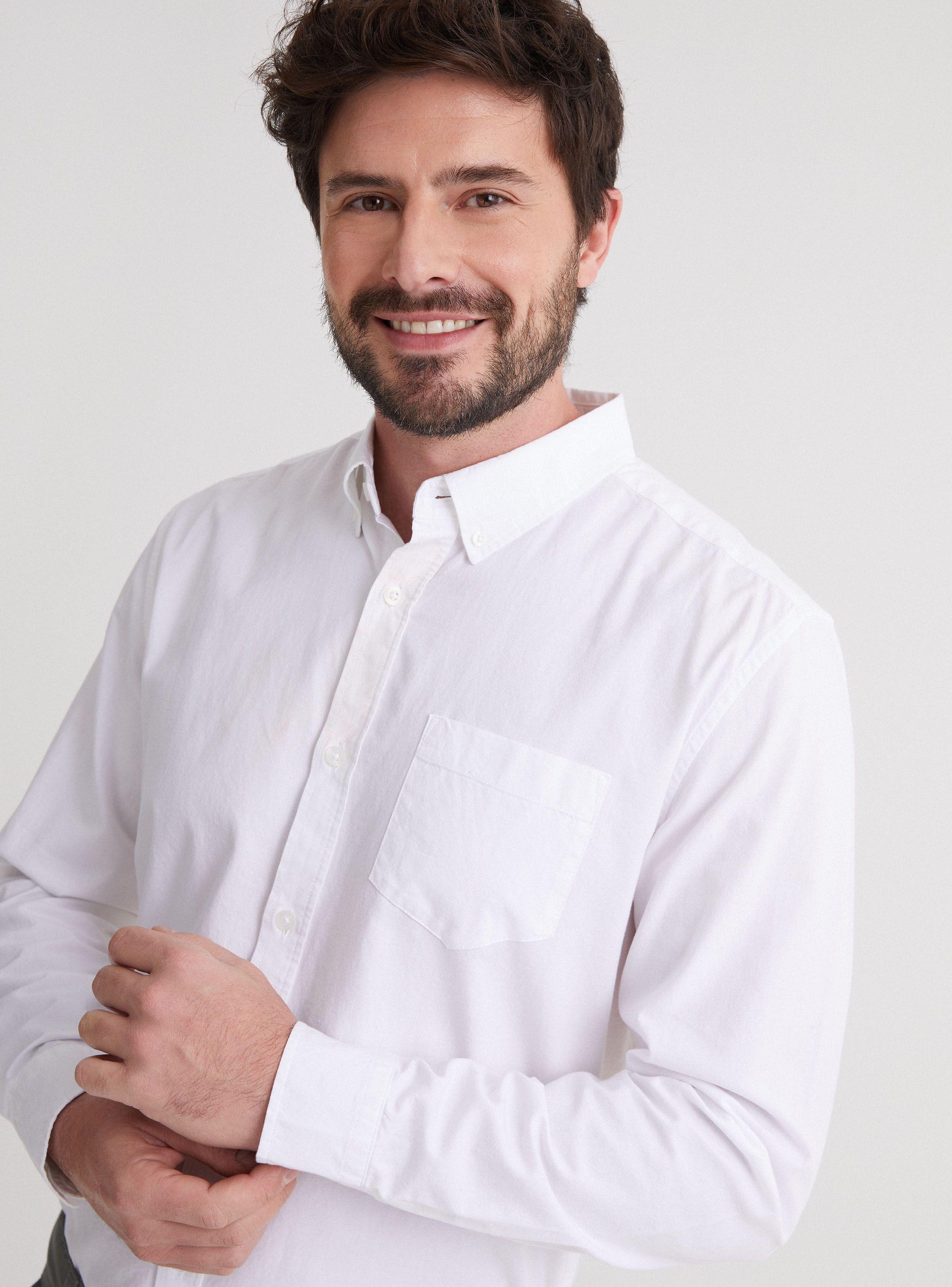 Camisa de Vestir Manga Larga Semi Oxford Lisa-2